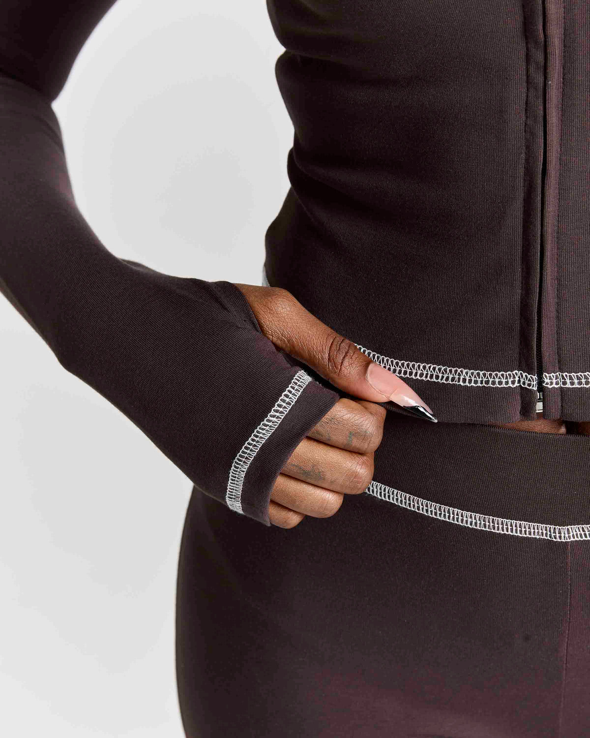 Solace Fitted Tracksuit - Brown