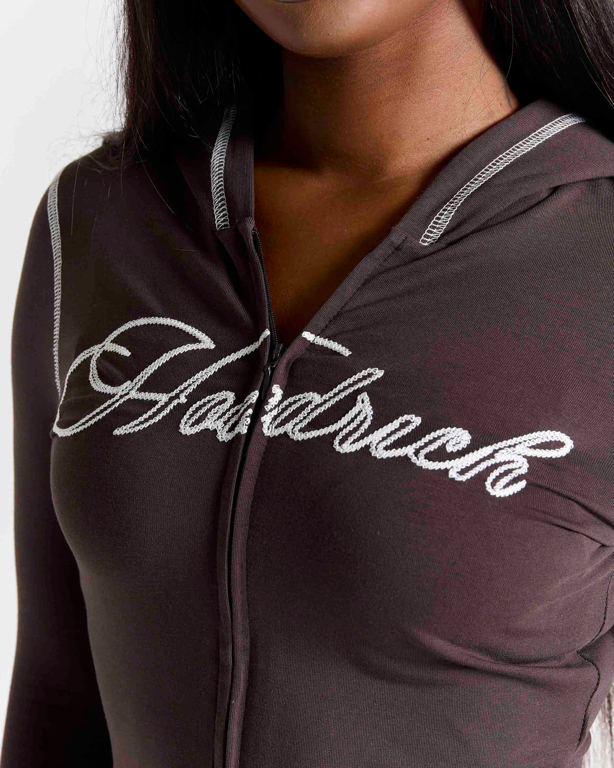 Solace Fitted Tracksuit - Brown