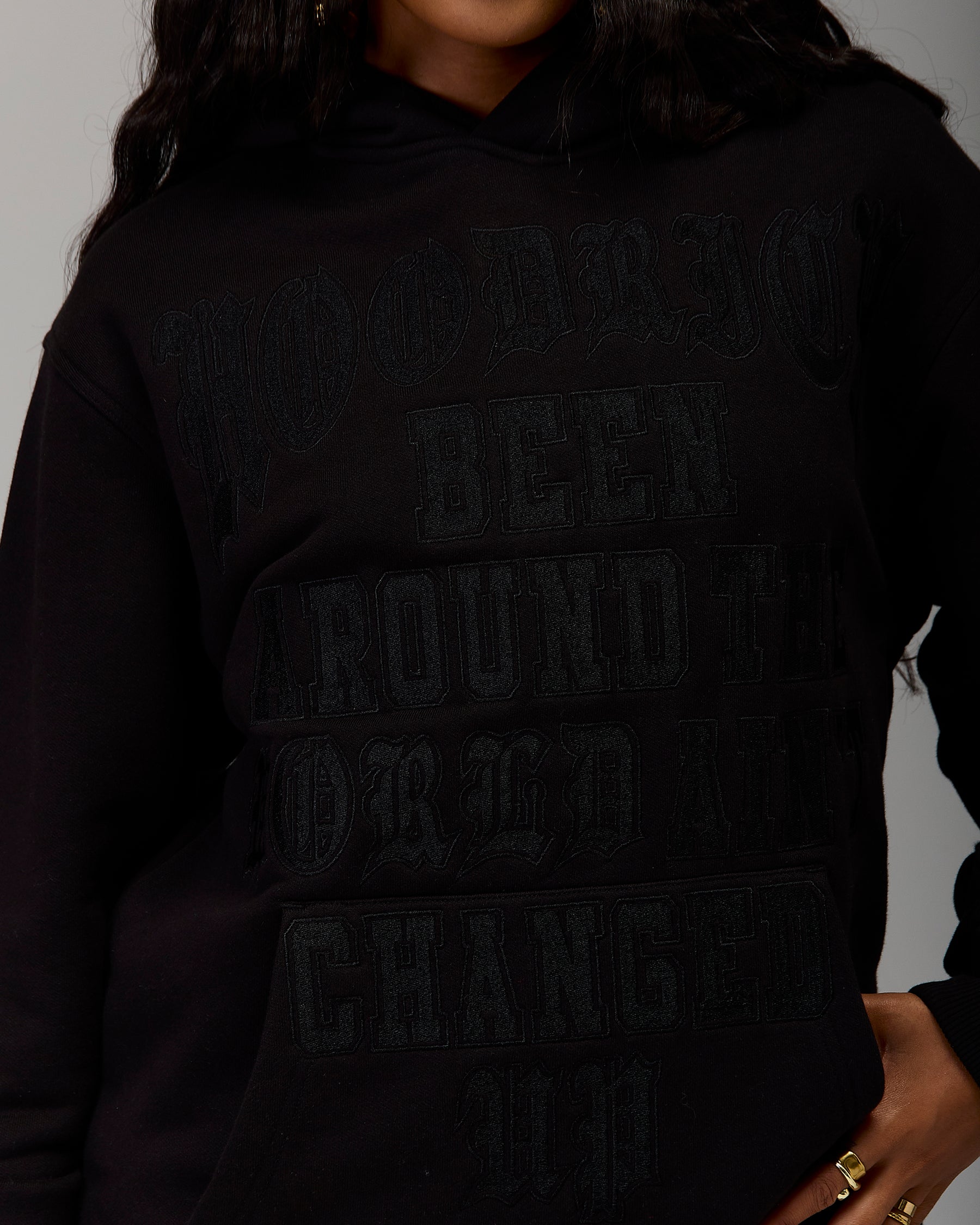 The Winner's Circle Embroidered Hoodie - Black