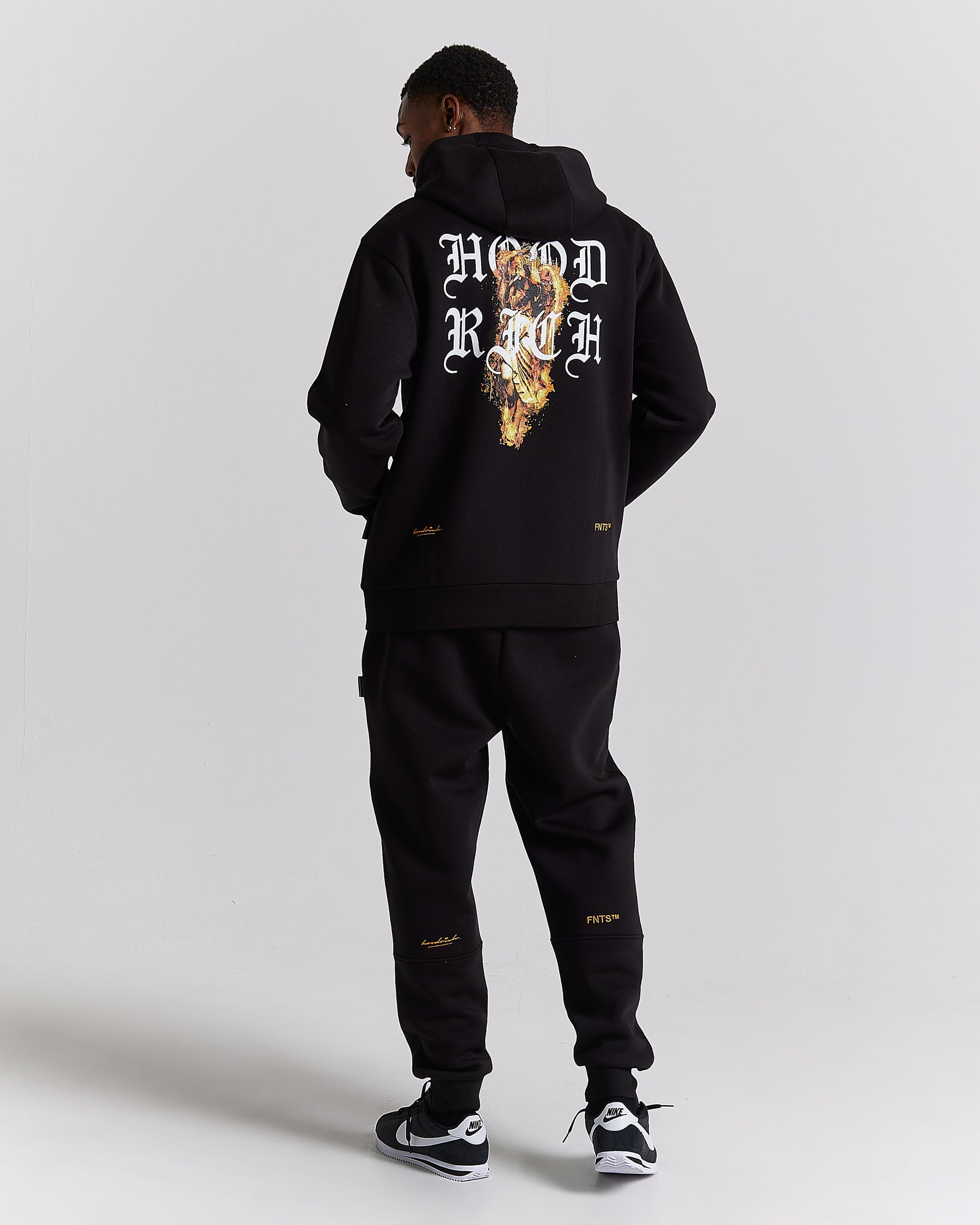 Vici Hoodie - Black/White/Orange