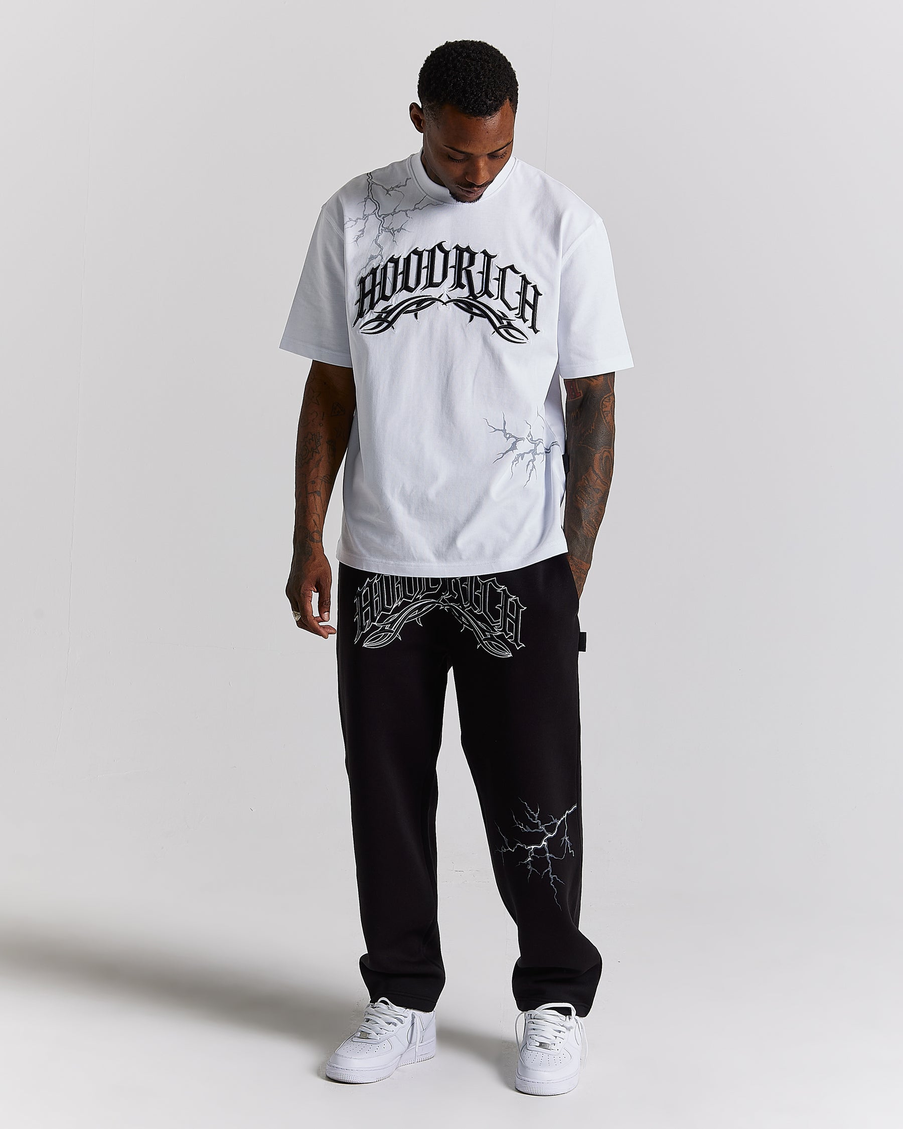 Dark Oversized T-Shirt - White/Black