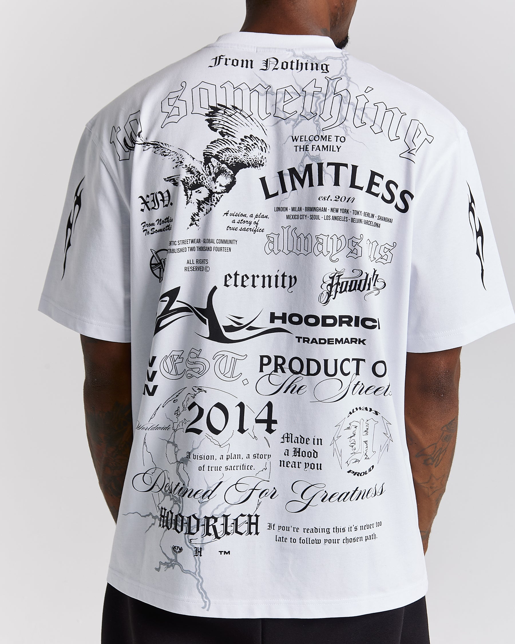 Dark Oversized T-Shirt - White/Black