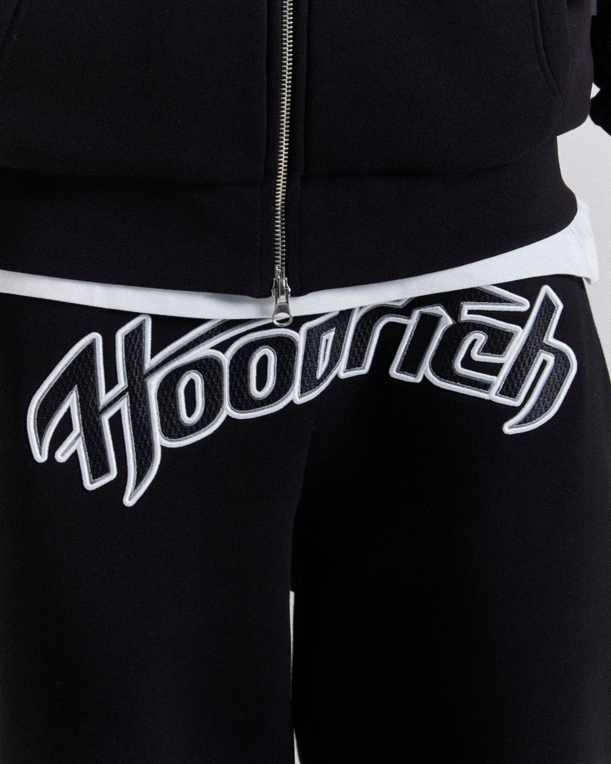Galaxy Oversized Open Hem Jogger - Black/White/Red
