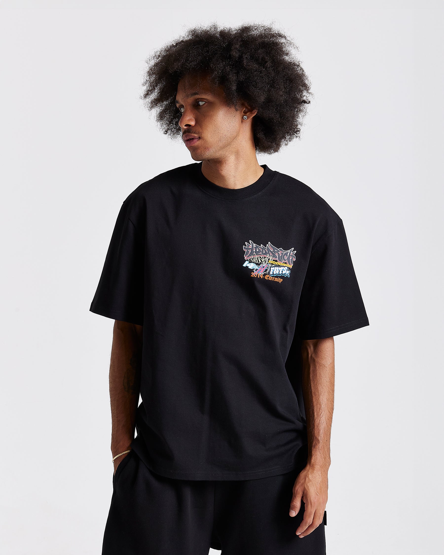 Graff Rave Oversized T-Shirt - Black/Grey/Pink