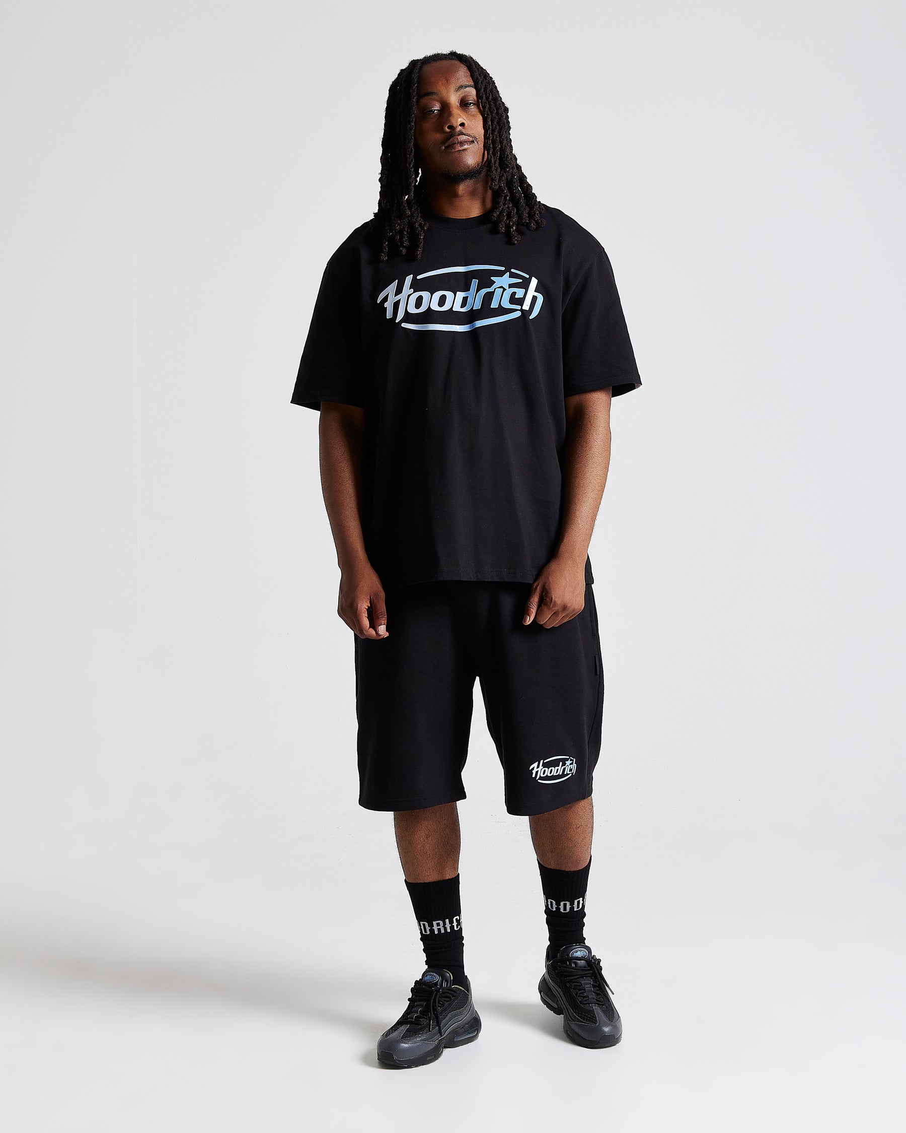 Curve Oversized T-Shirt - Black/Blue