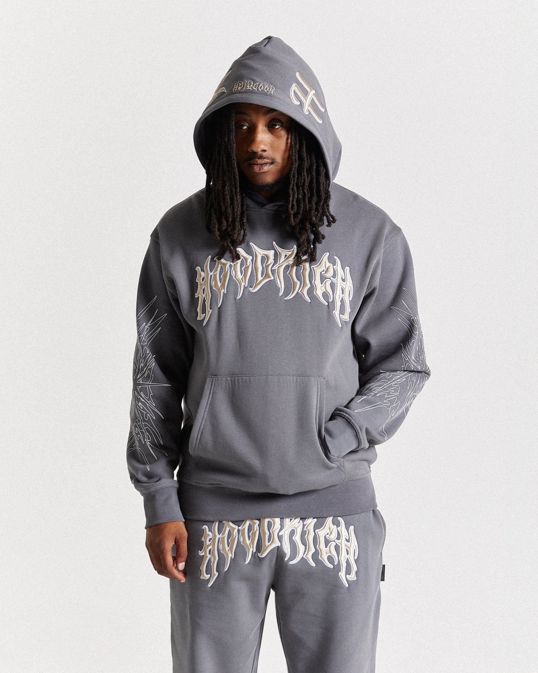 Spectral Oversized Joggers - Grey/Cream