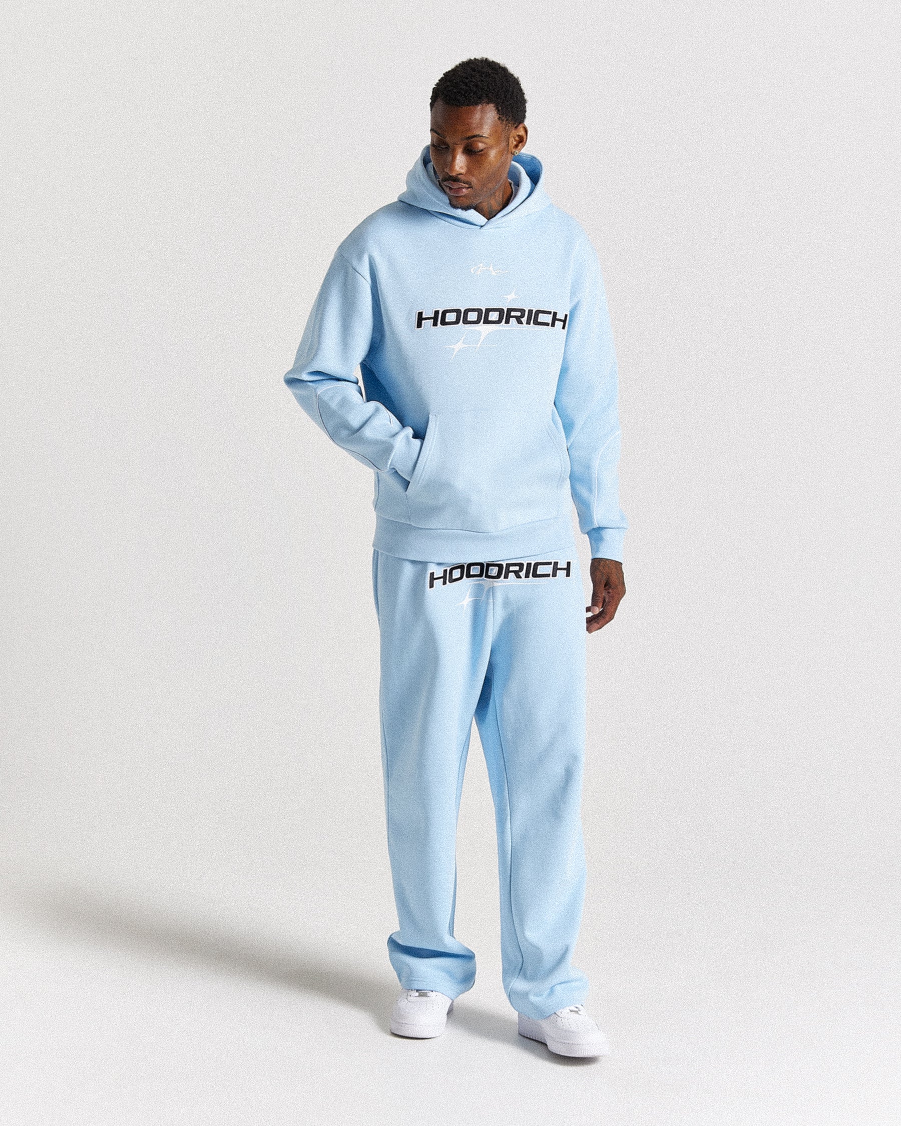 Ryder Oversized Hoodie - Blue/Black/White