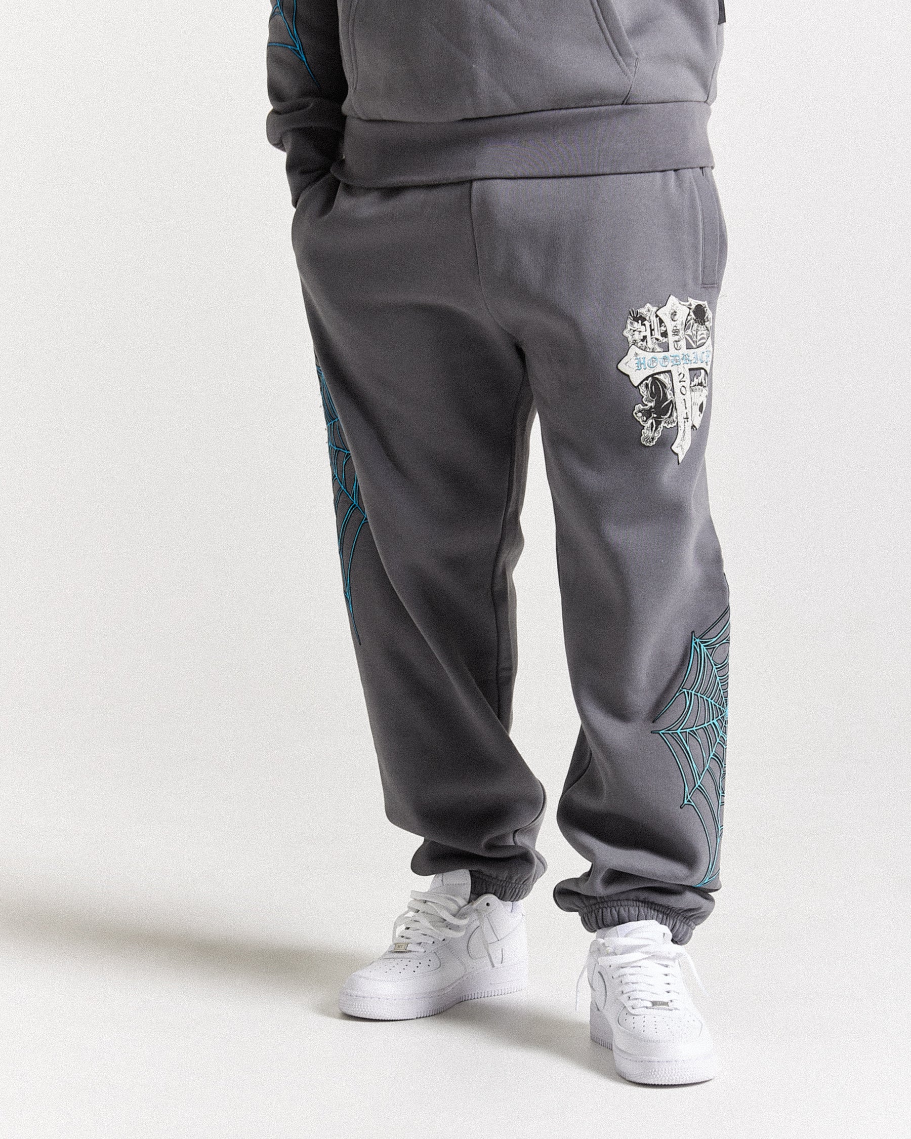 Cross Oversized Jogger - Grey/Blue