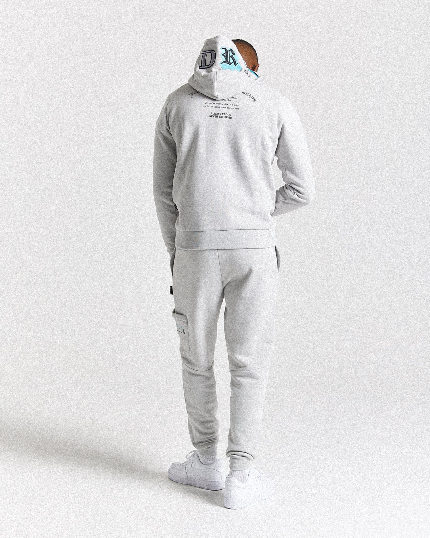 Heat Hoodie - Light Grey/Black/Blue
