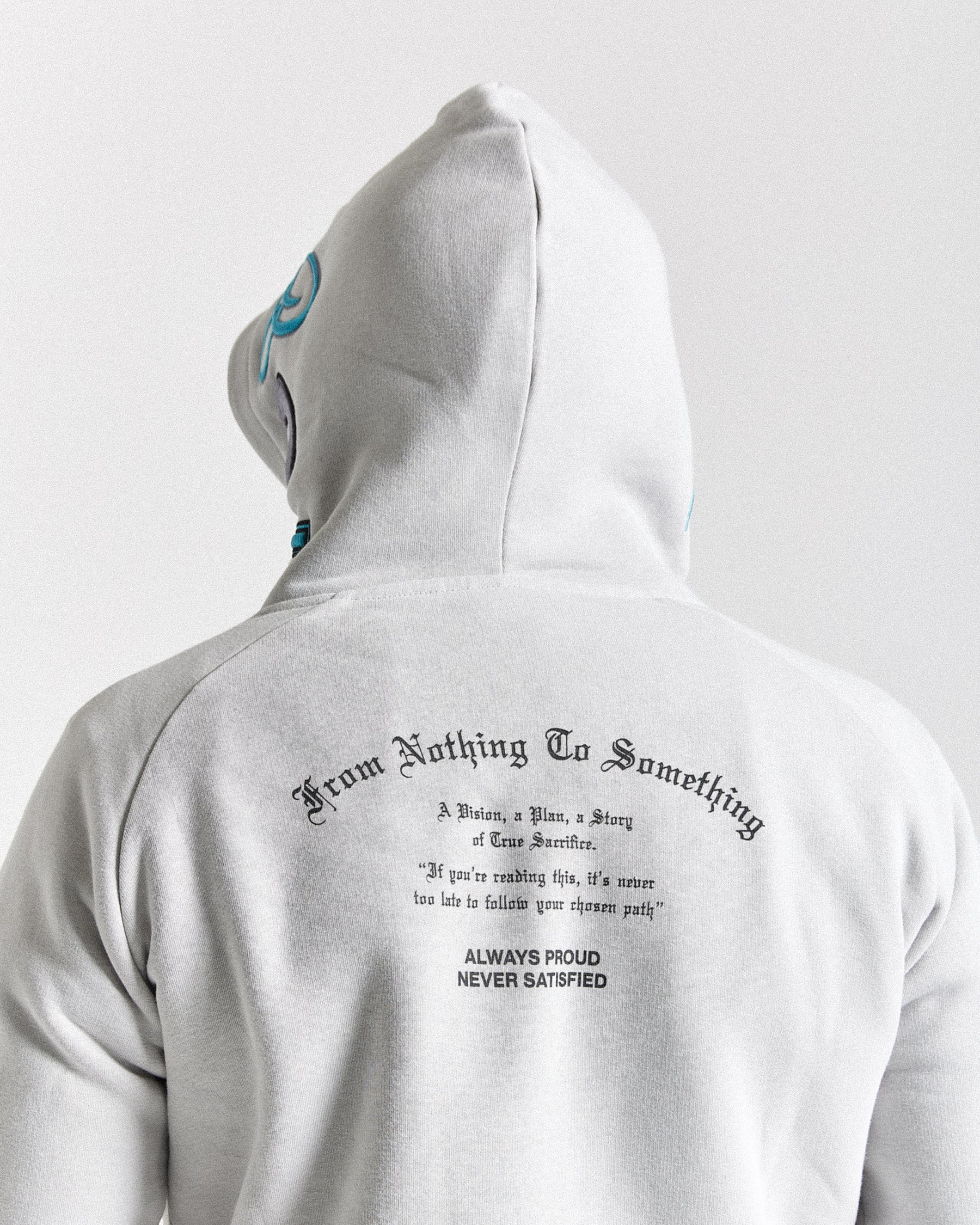Heat Hoodie - Light Grey/Black/Blue