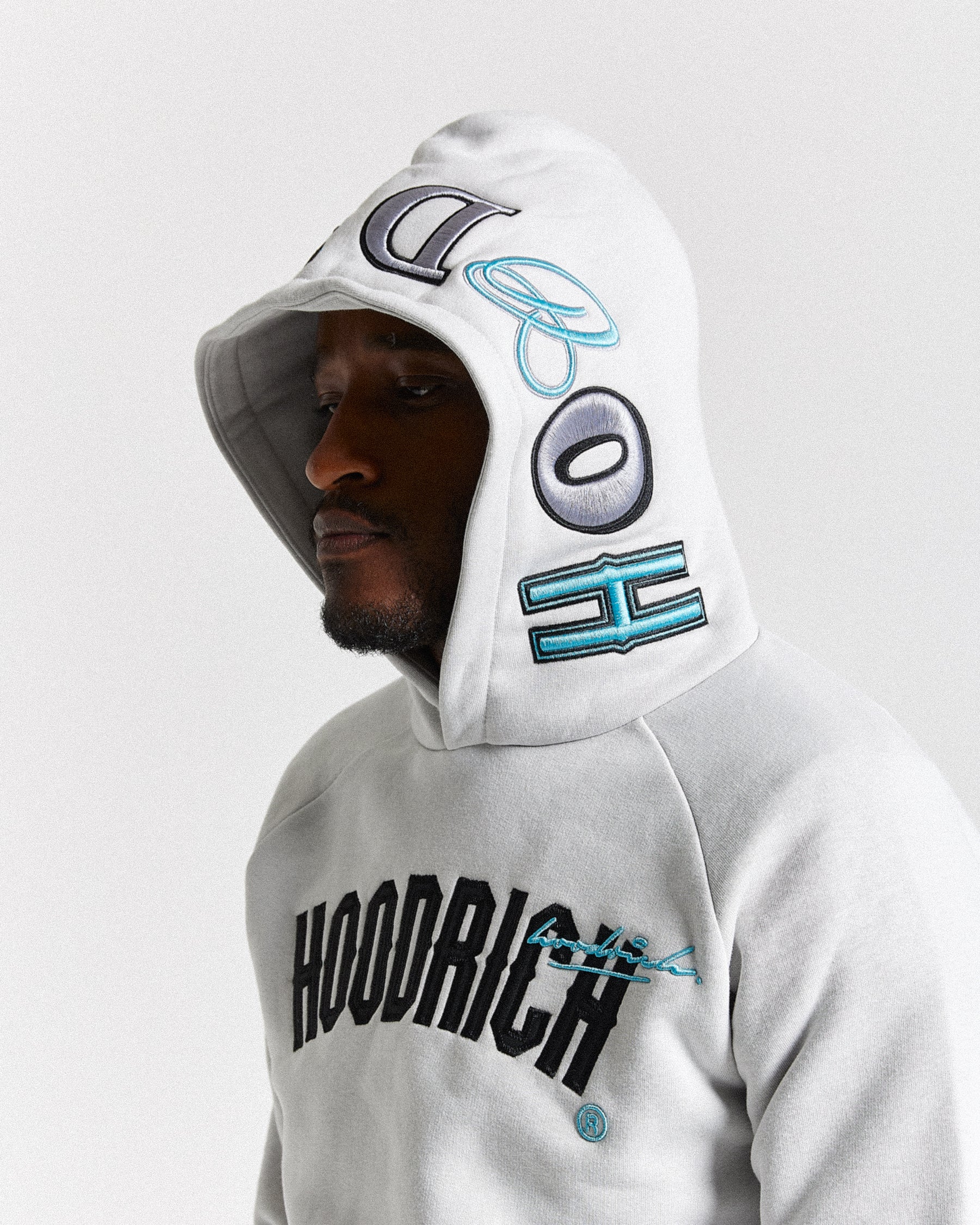 Heat Hoodie - Light Grey/Black/Blue