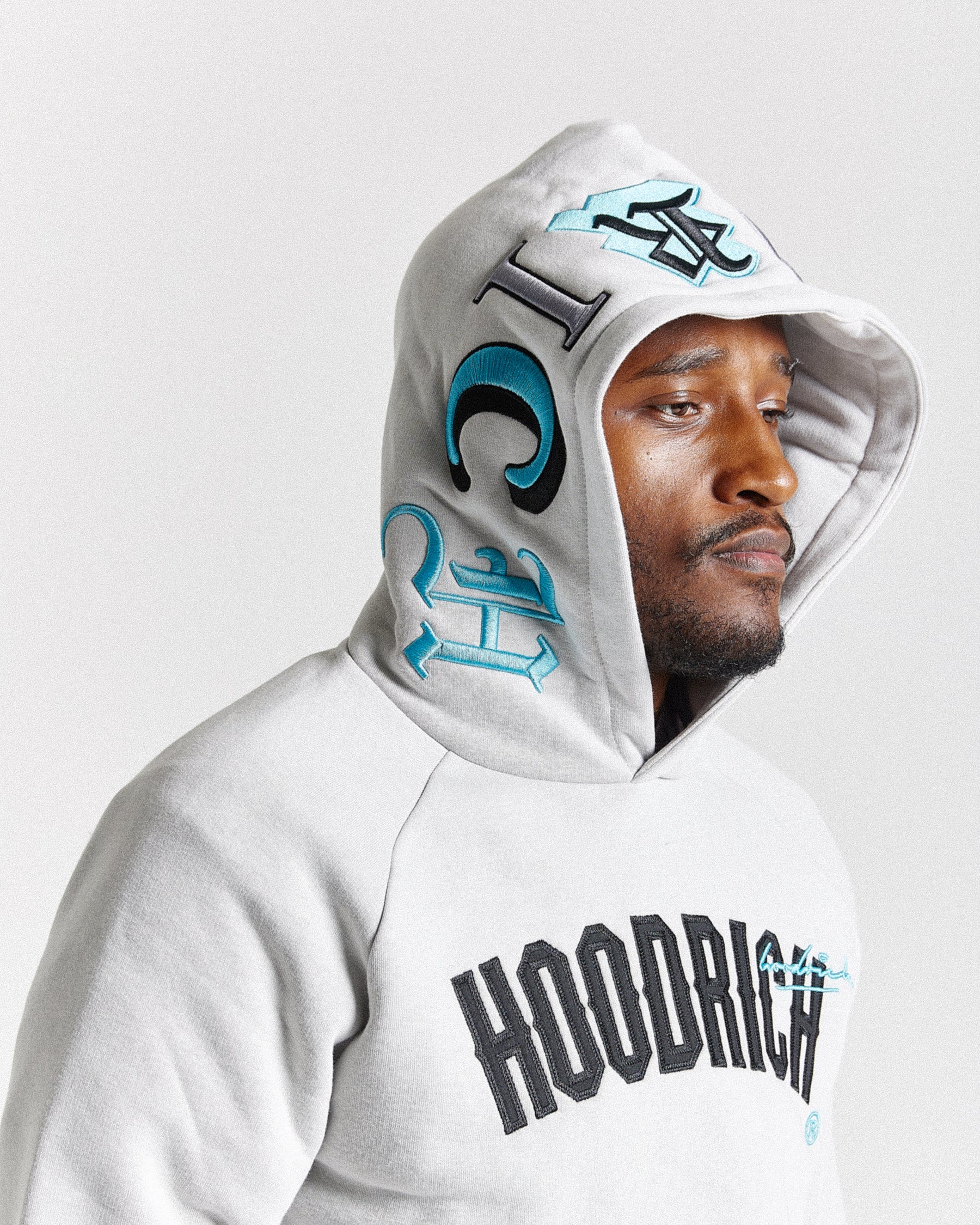 Heat Hoodie - Light Grey/Black/Blue