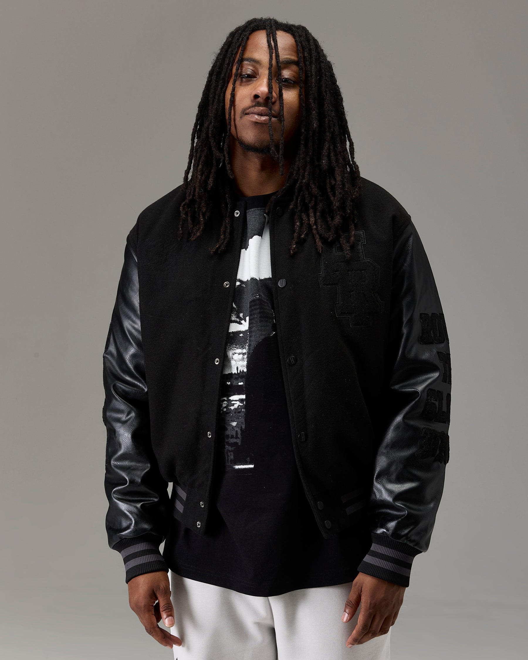 The Winners Circle Varsity Jacket - Black