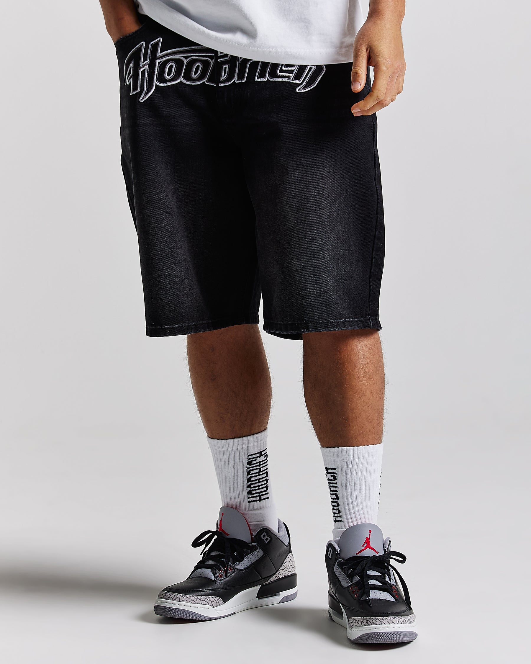 Galaxy Denim Shorts - Black