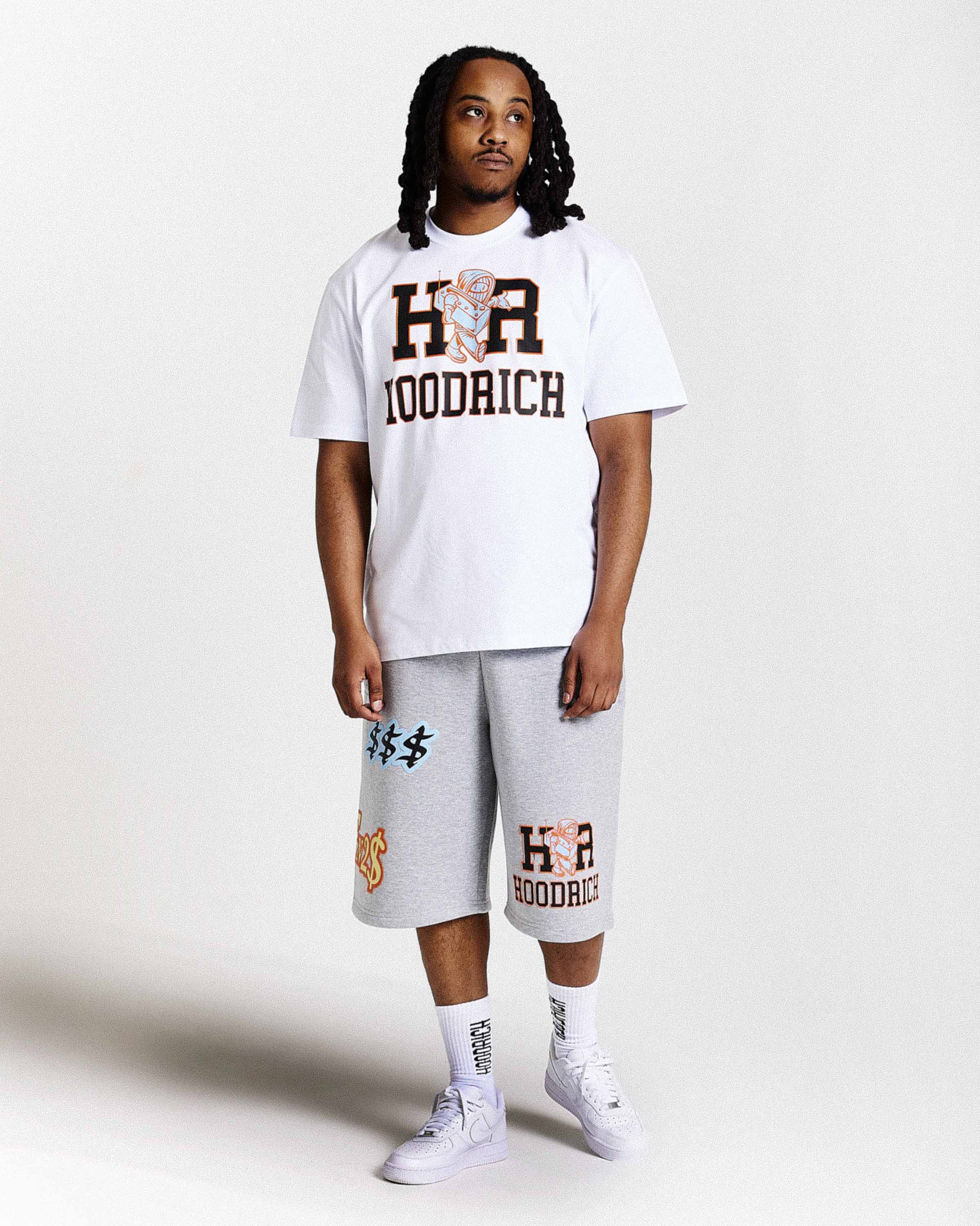 Loony Oversized Shorts - Dark Grey/White