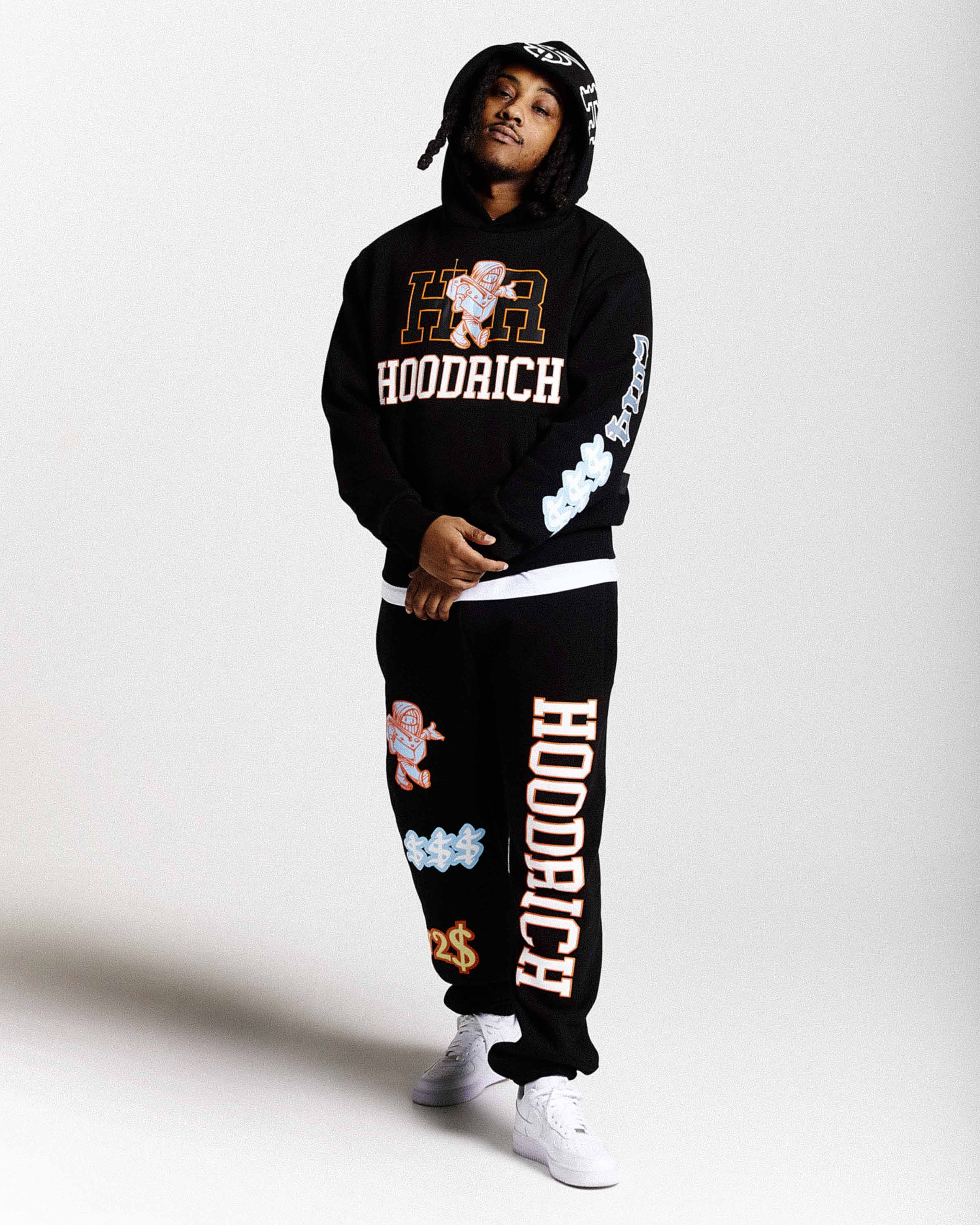 Loony Oversized Hoodie - Black/White