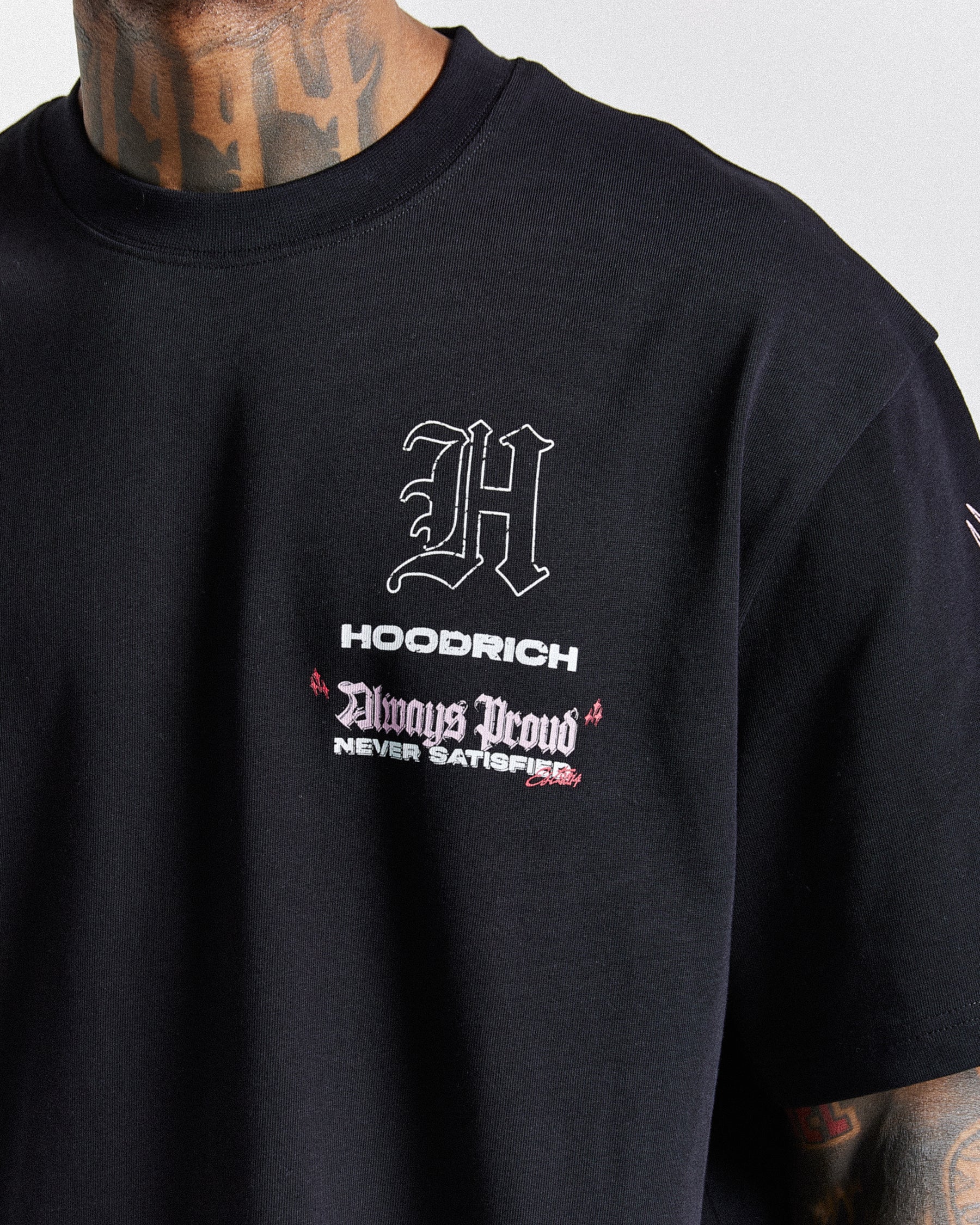 Chroma Oversized T-Shirt - Black/White/Pink