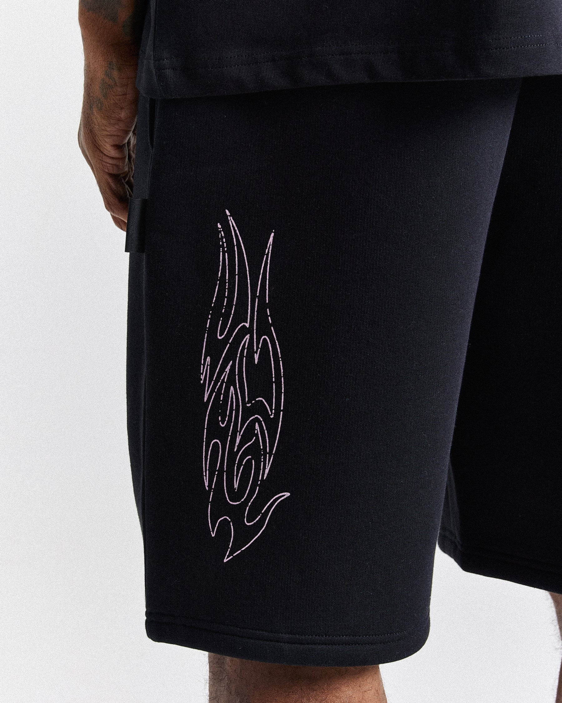 Chroma Oversized Shorts - Black/White/Pink