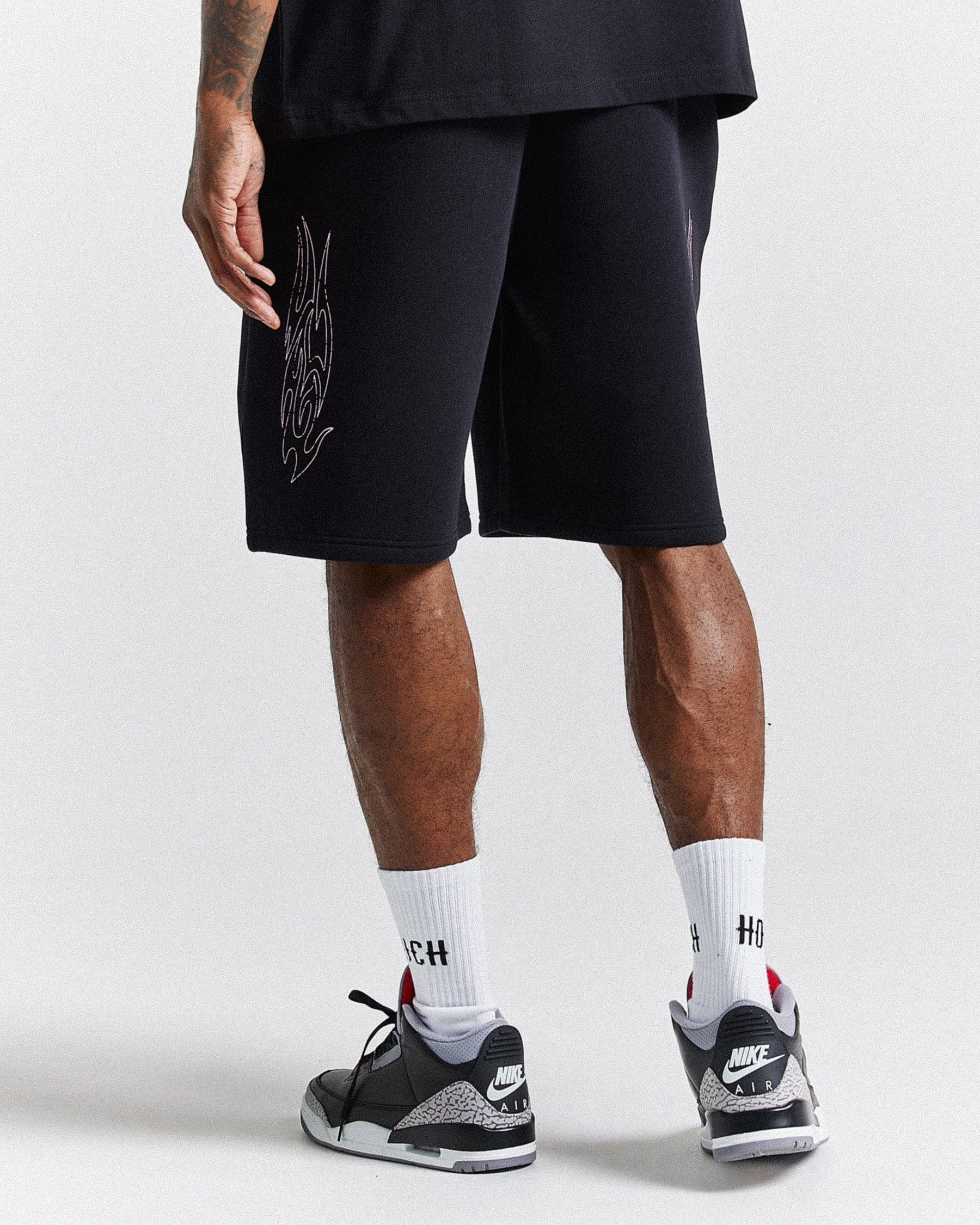 Chroma Oversized Shorts - Black/White/Pink