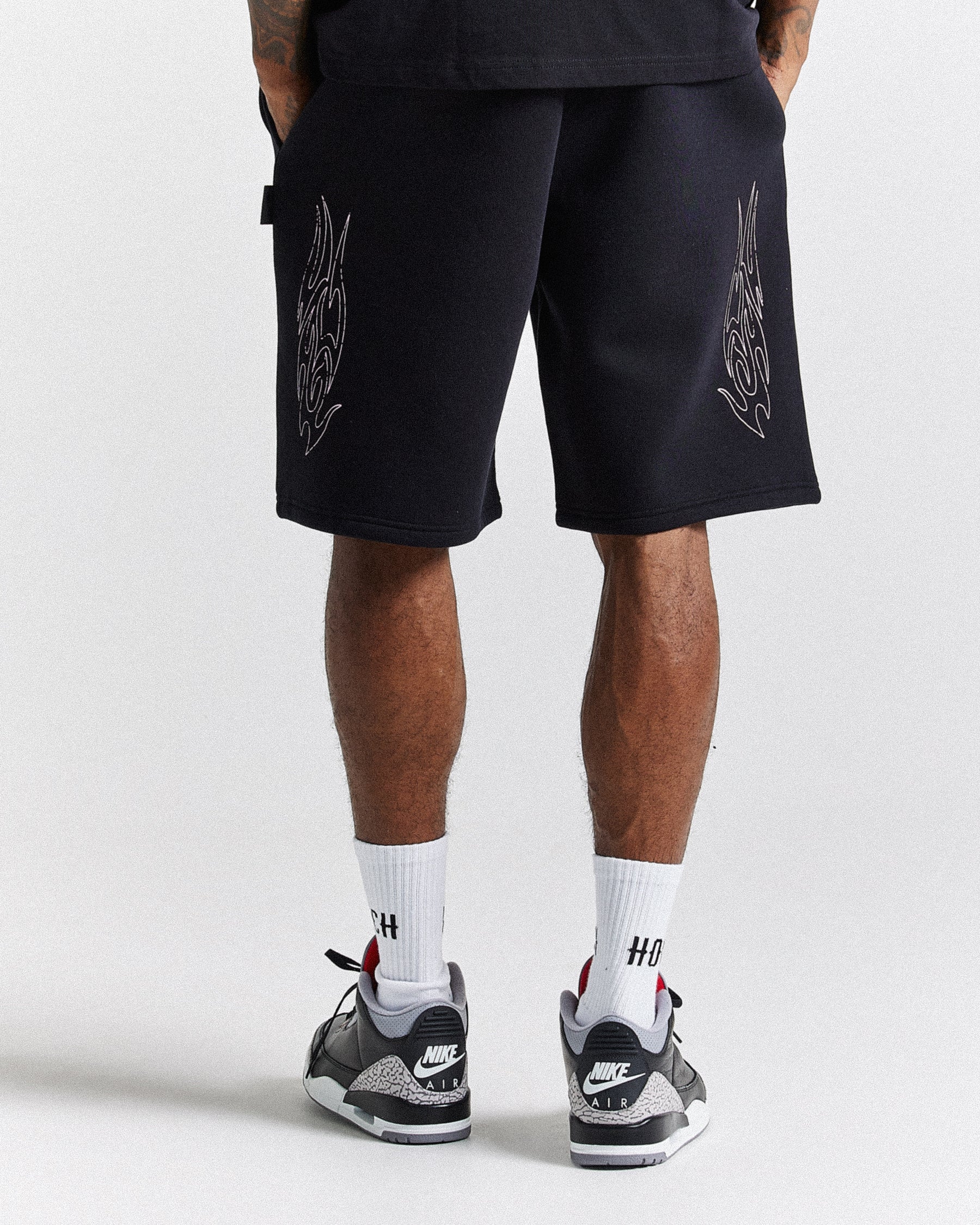 Chroma Oversized Shorts - Black/White/Pink