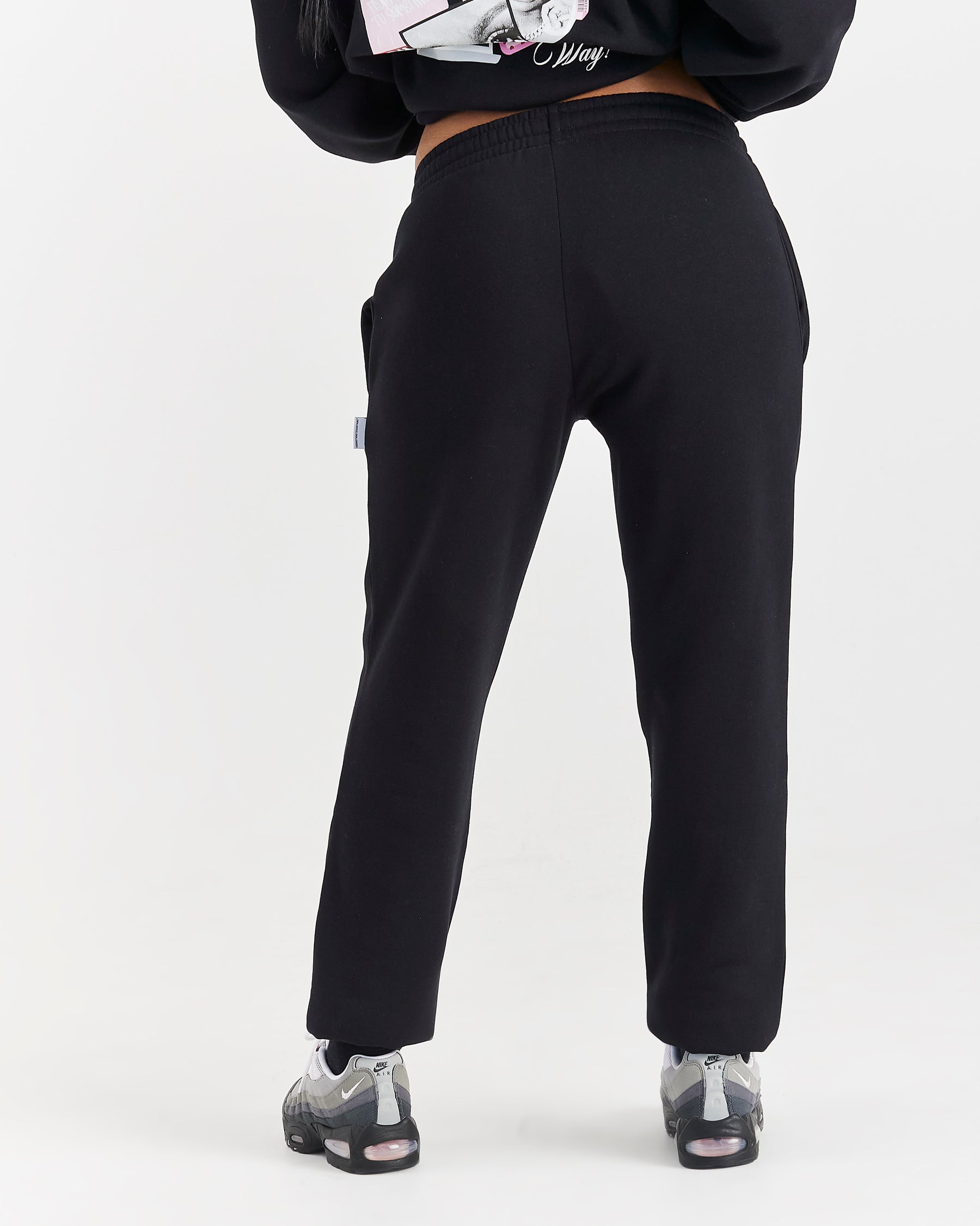 Fray Joggers - Black/Pink