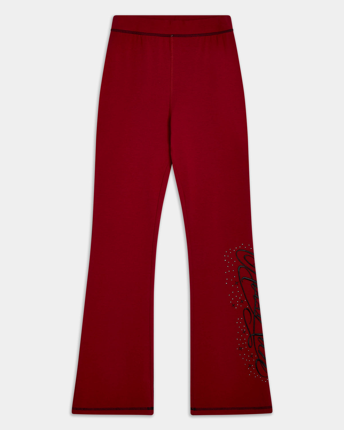 Gleam Flare Leggings - Red/Black