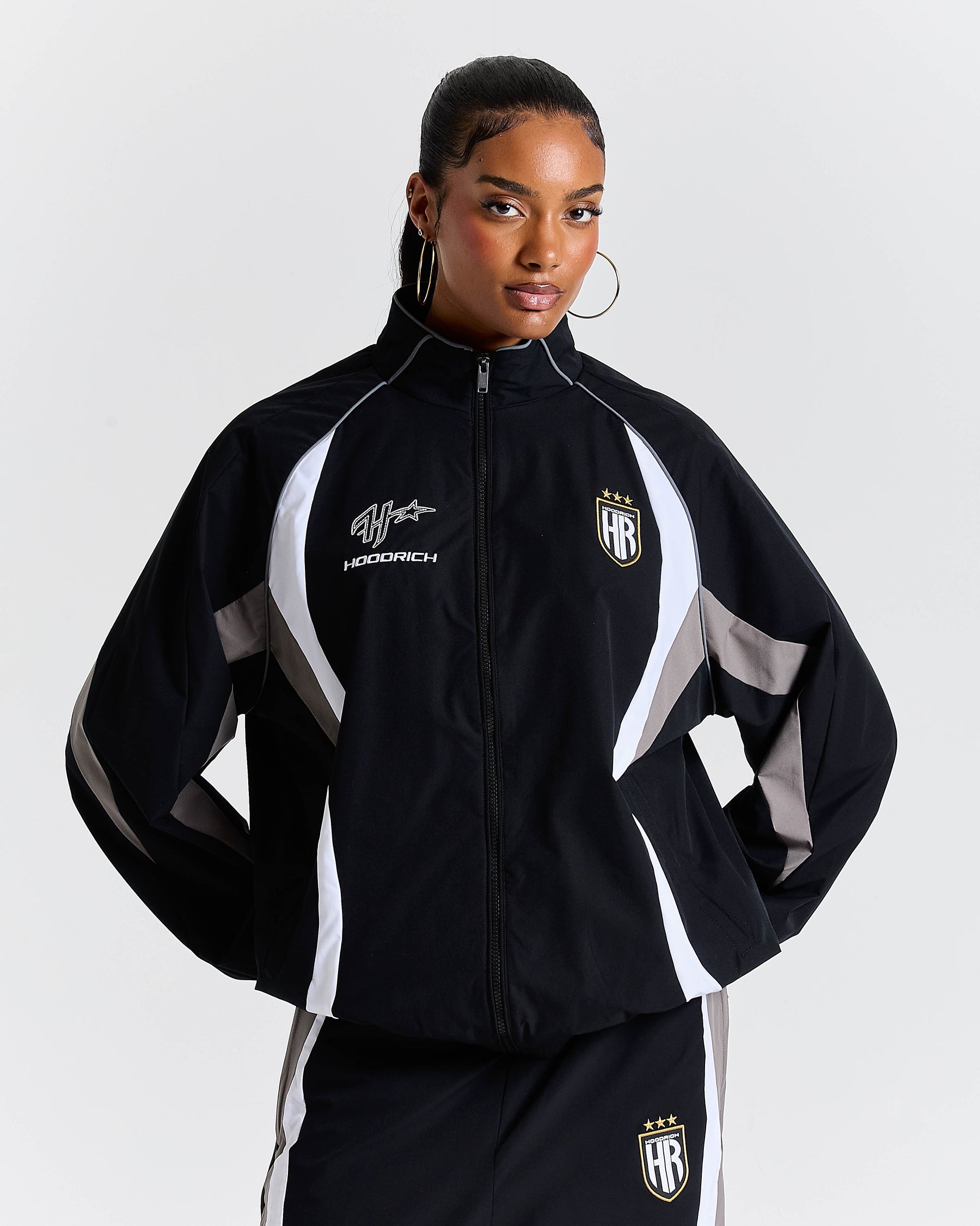 Glide Away Football Shell Jacket - Black