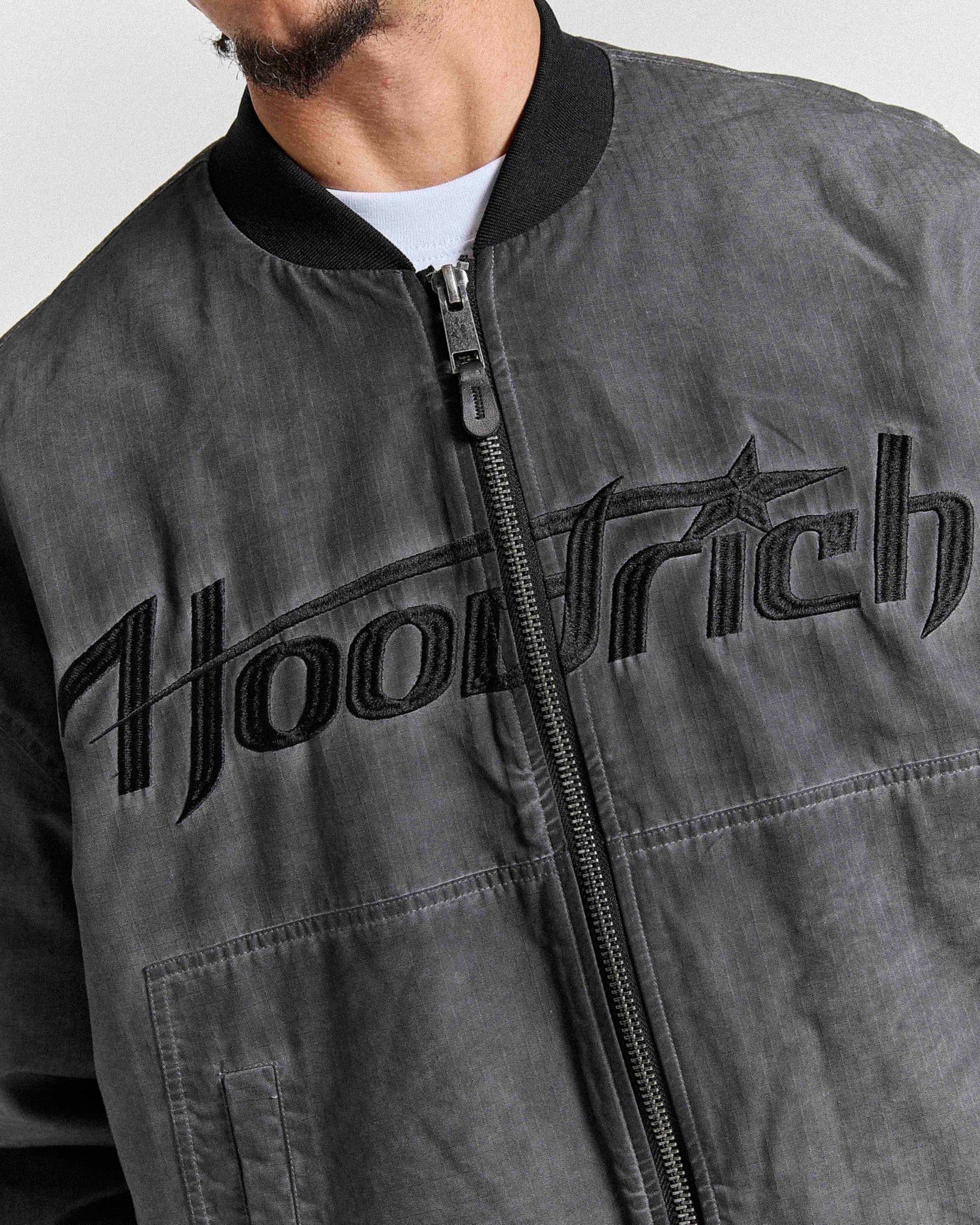 Cast Ripstop Varsity Jacket - Washed Black