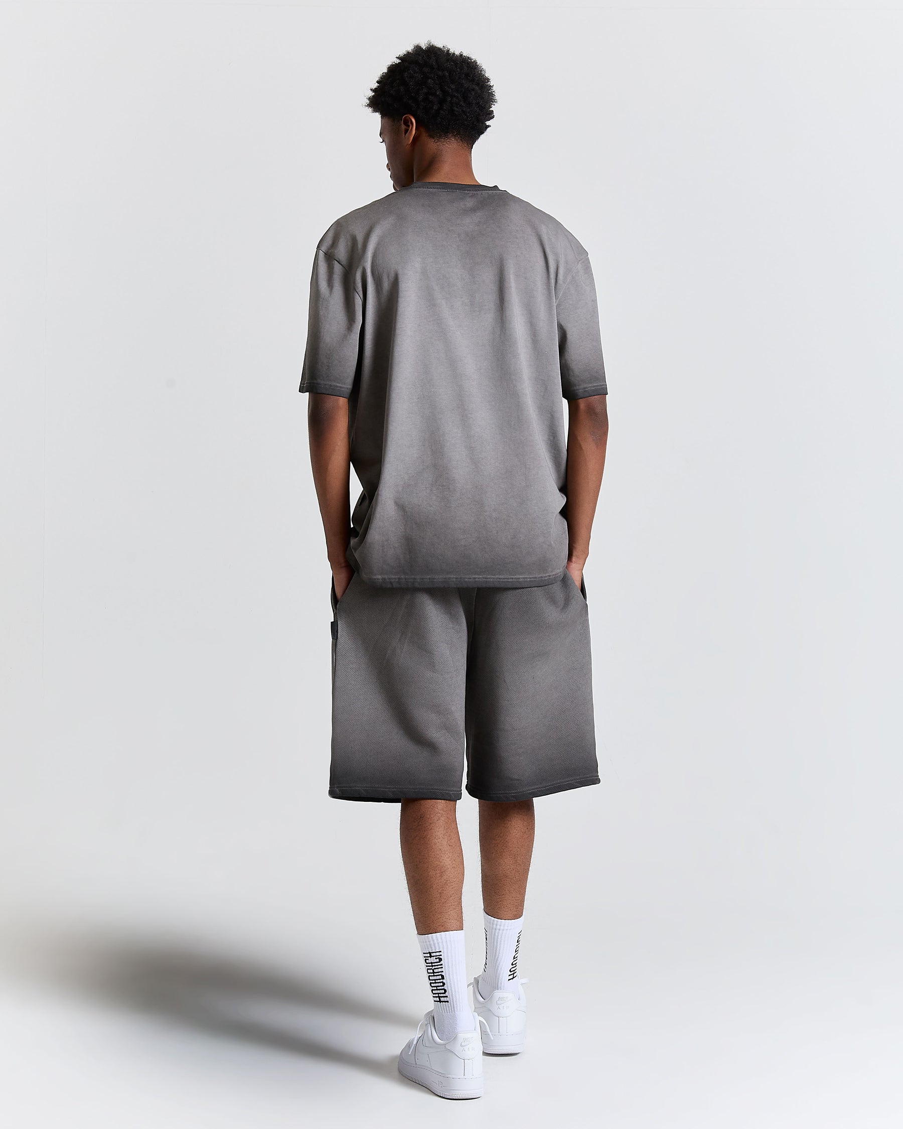 Ghost Jog Shorts - Black Oil Wash