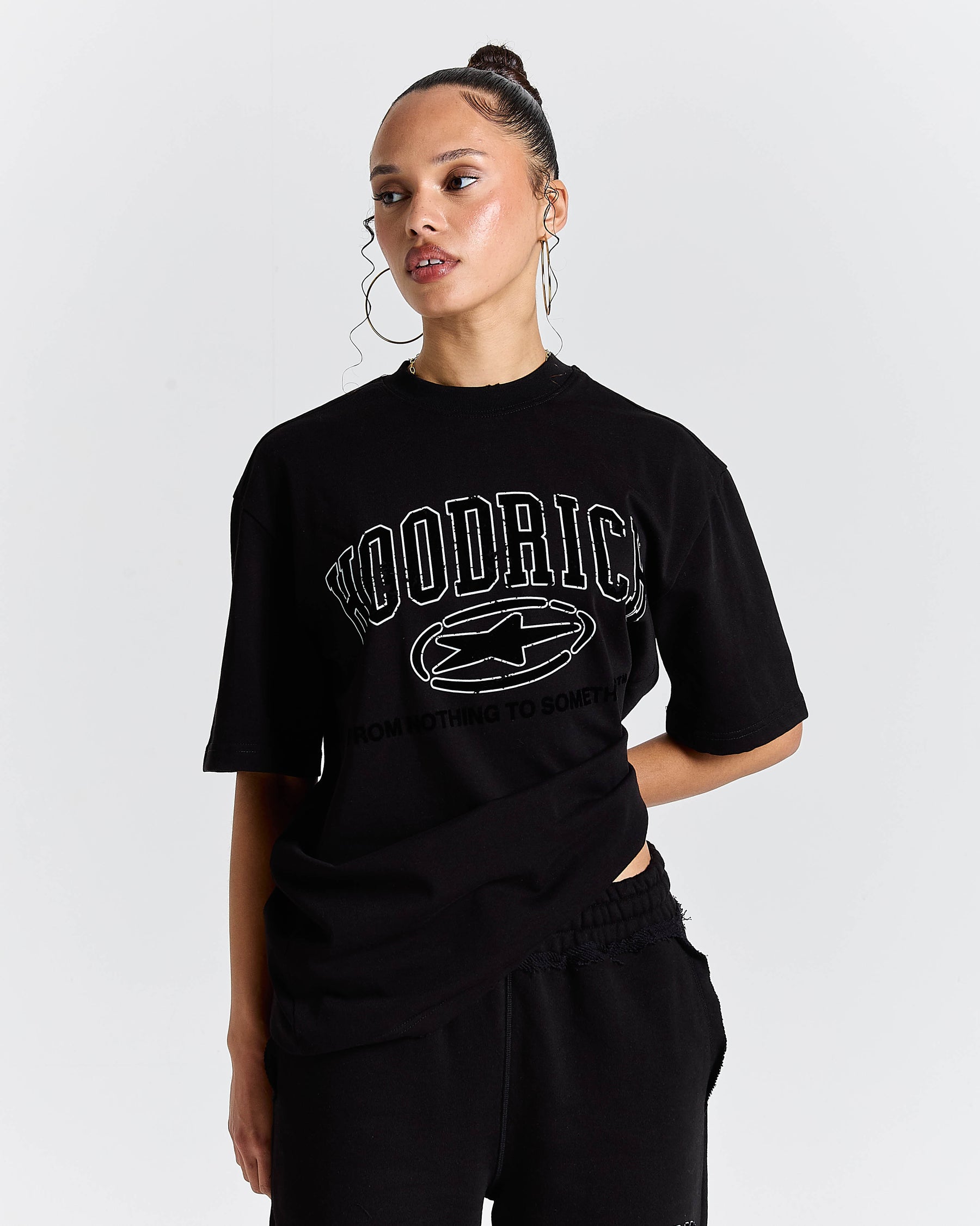 Fray Regular Fit Tee - Black