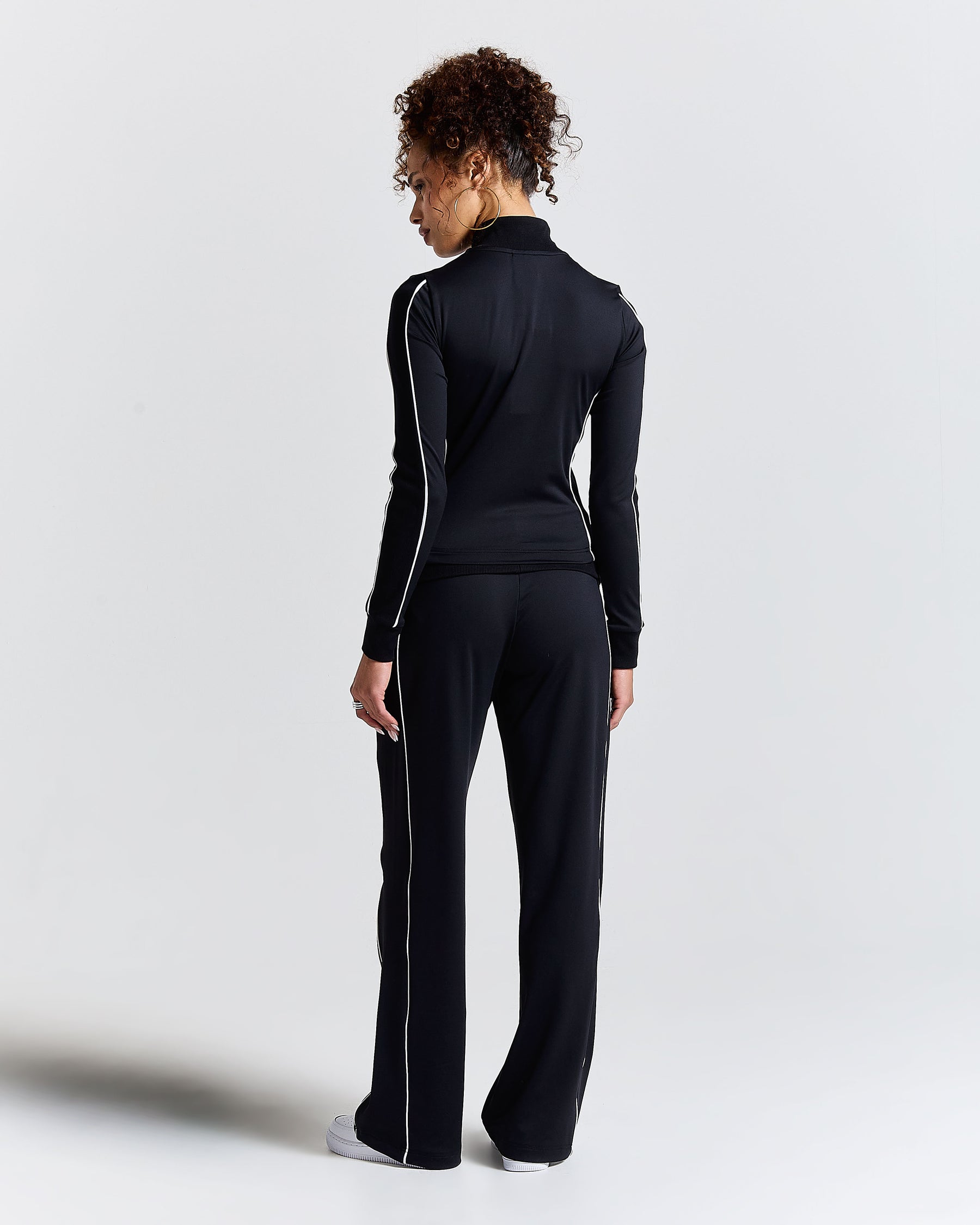 Glide Football Wide Leg Track Pants - Black