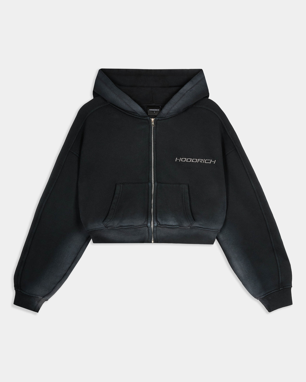 Women's Ghost Boxy Fit Zip Hoodie - Black