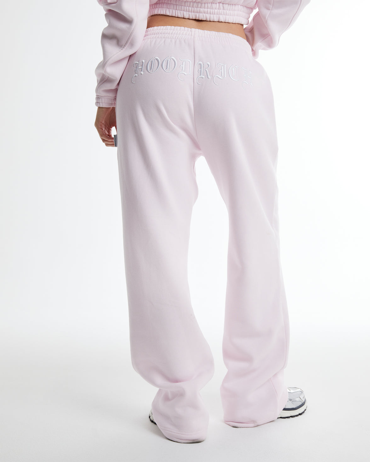 Dusk Wide Leg Joggers - Pink/White