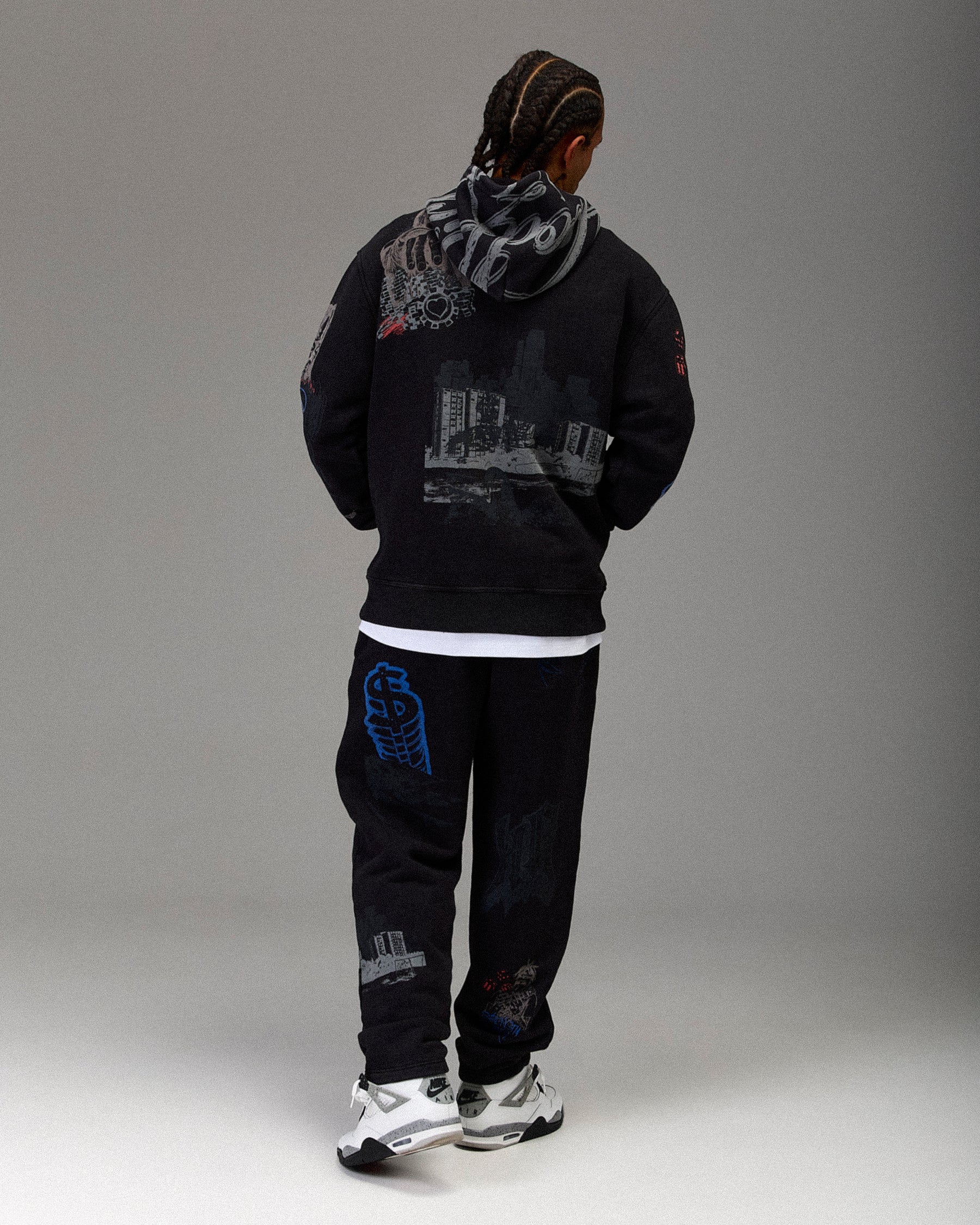 The Winner's Circle Oversized Jogger - Black Wash