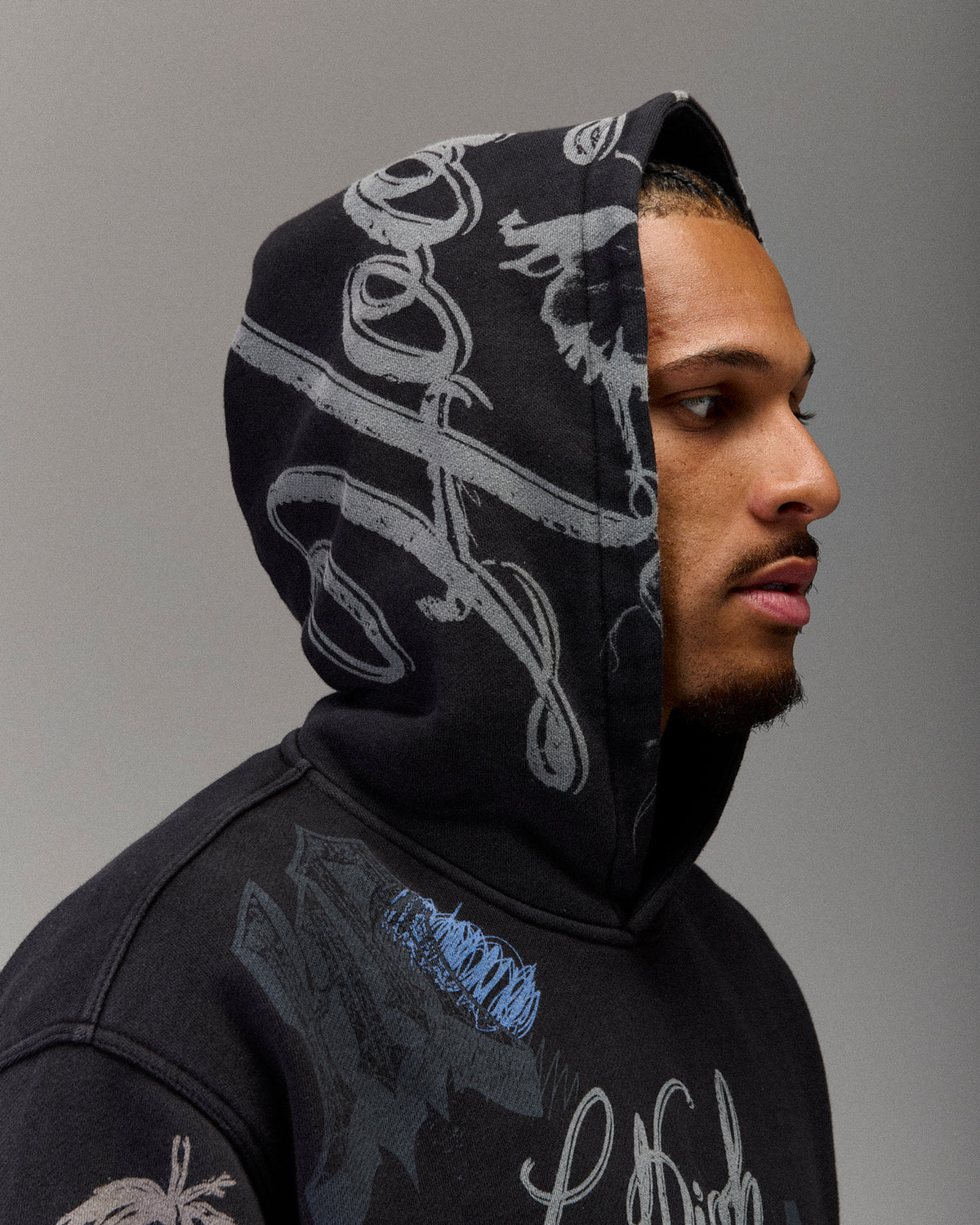 The Winner's Circle Oversized Hoodie - Black Wash