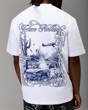 The Winner's Circle Oversized T-Shirt - White/Blue