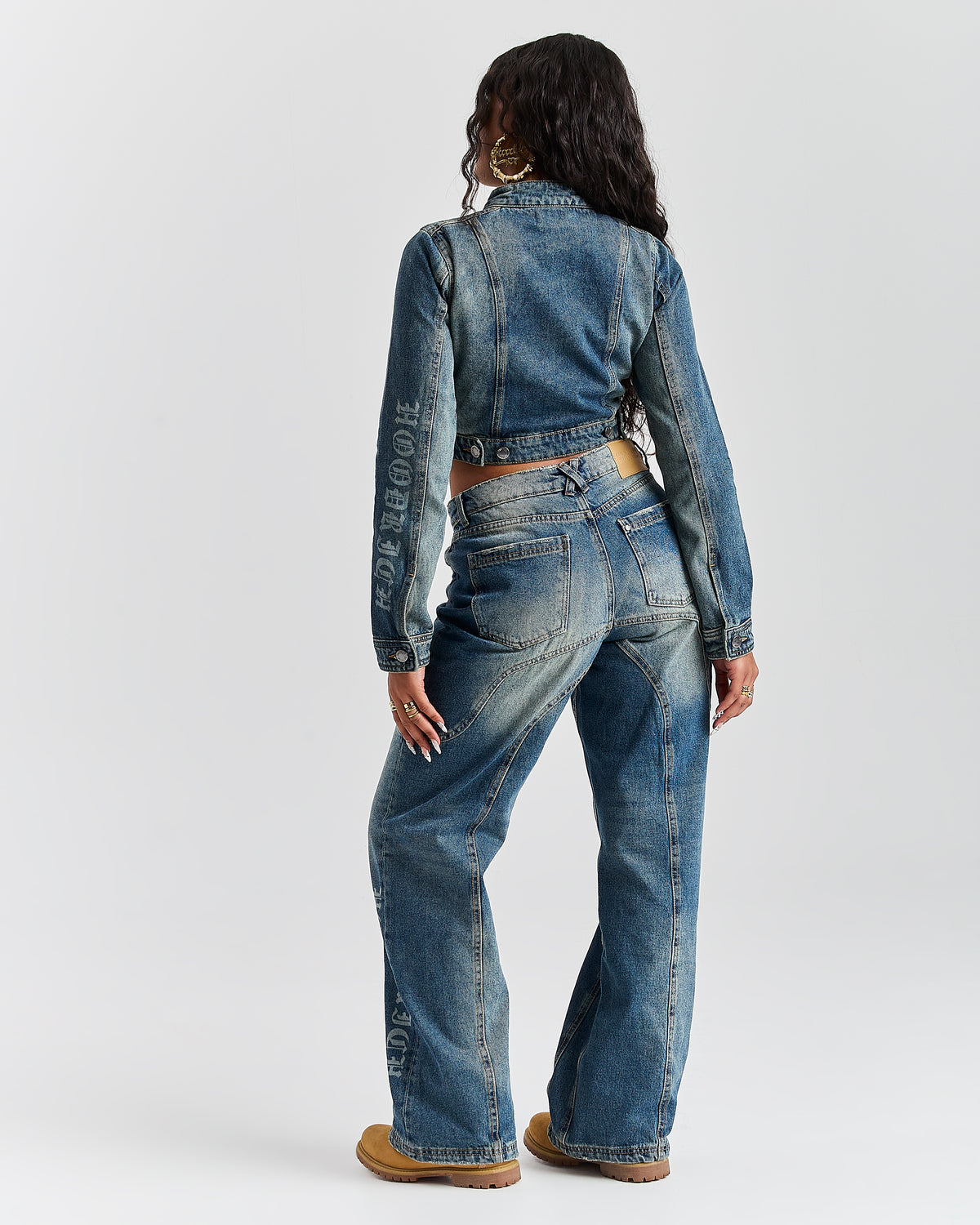 The Winner's Circle Snowdrift Wide Leg Jeans - Dirty Wash