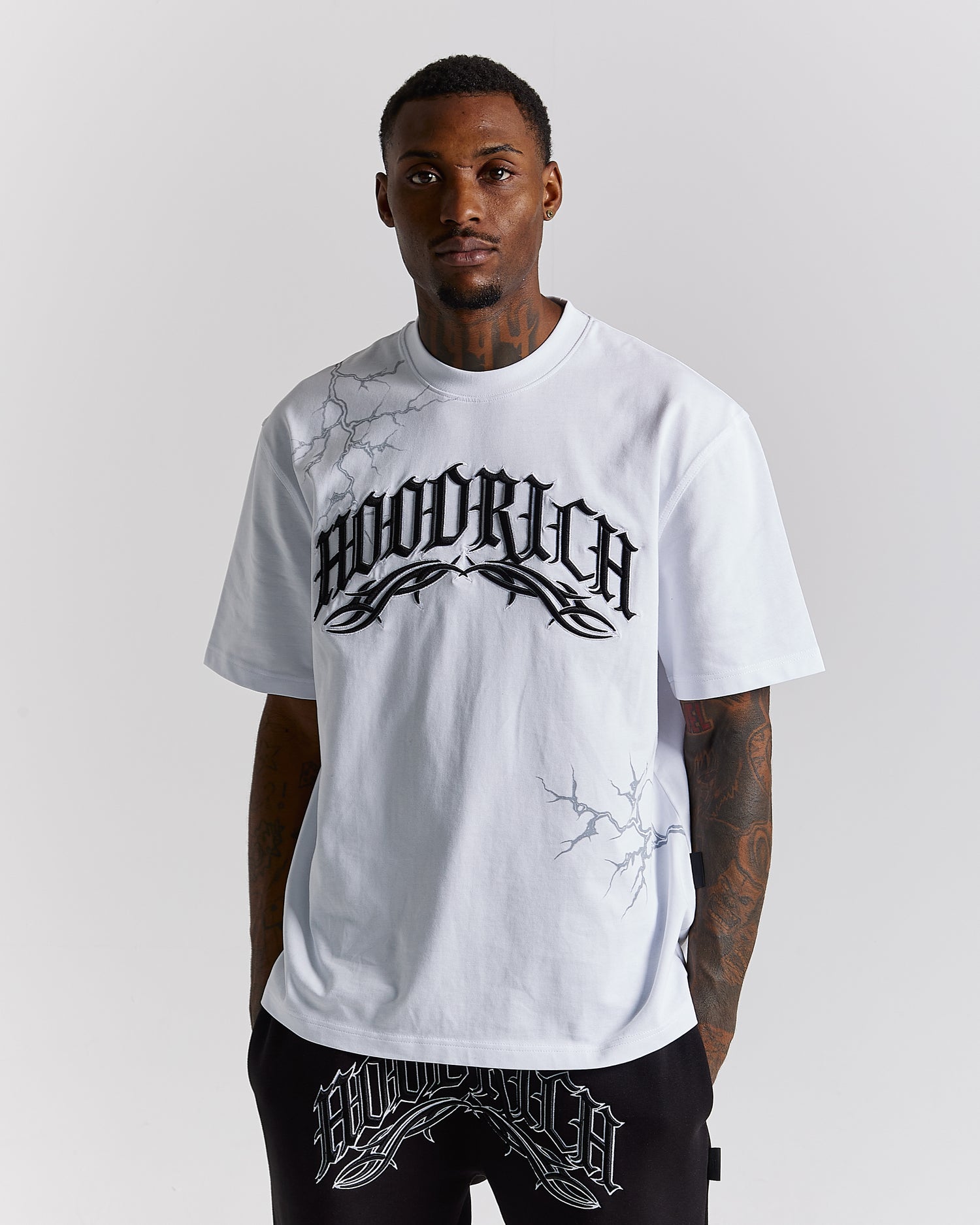 Dark Oversized T-Shirt - White/Black