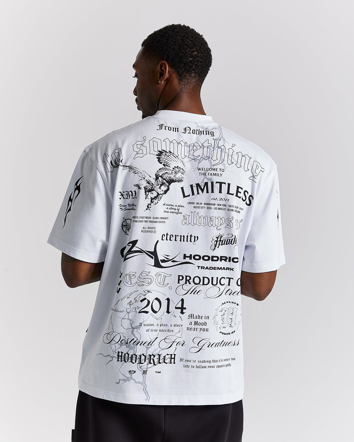 Dark Oversized T-Shirt - White/Black