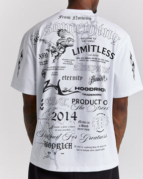 Dark Oversized T-Shirt - White/Black