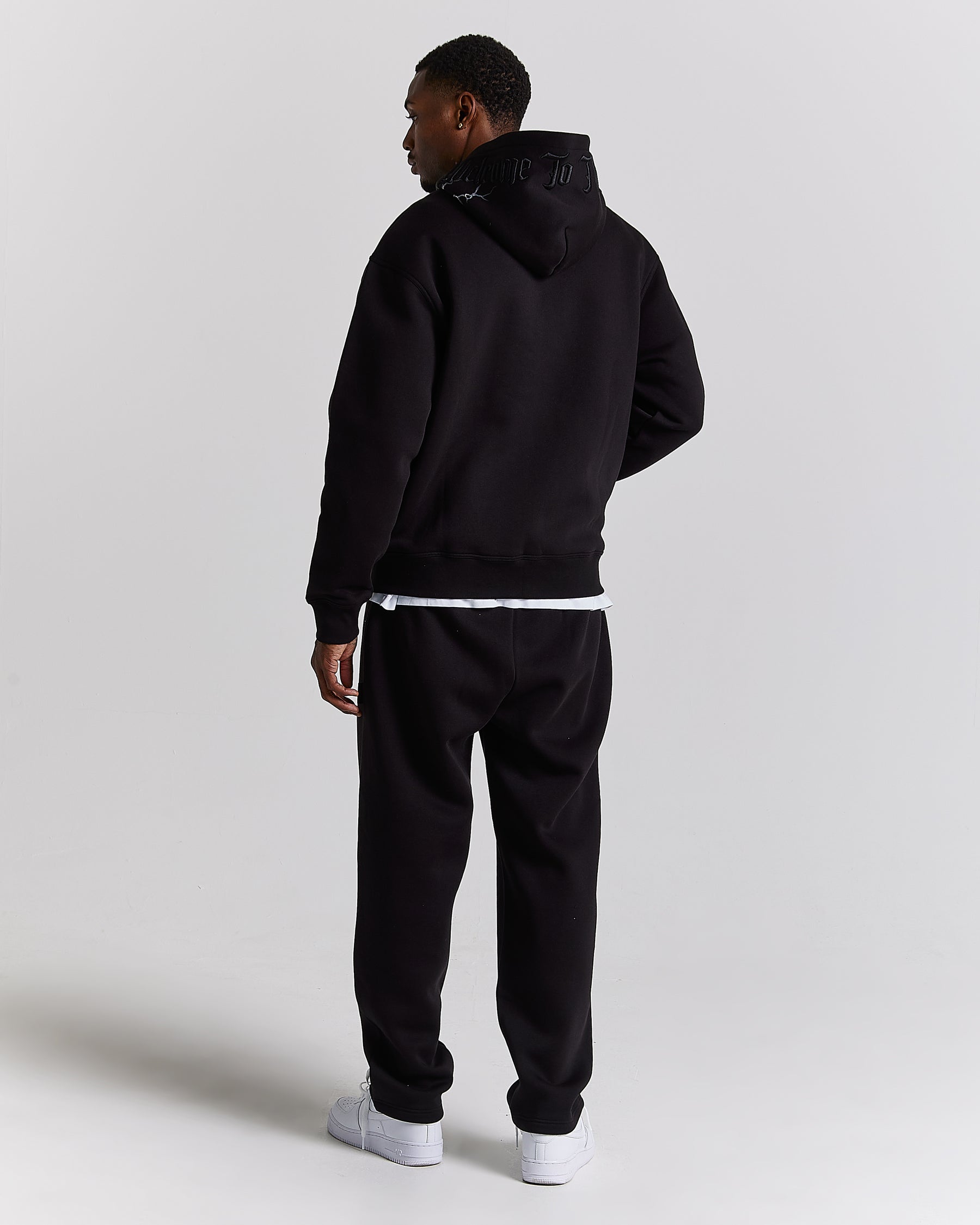 Dark Oversized Joggers - Black/White