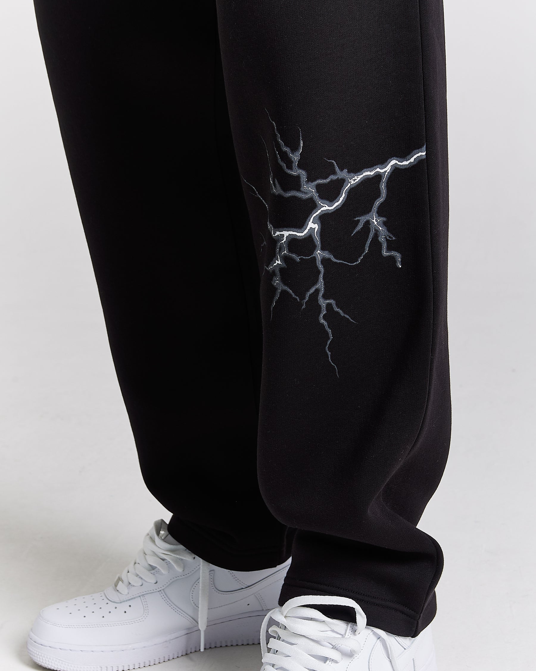 Dark Oversized Joggers - Black/White