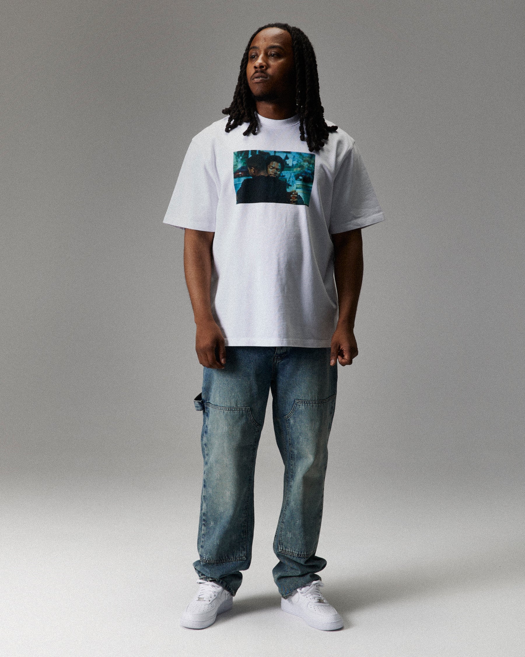 Grit Boyz N The Hood T-Shirt - White/Black