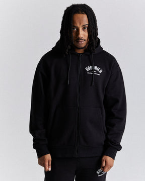 Volcano Zip Hoodie - Black/White