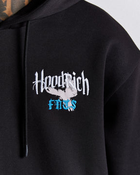 Rise Oversized Hoodie - Black/White/Blue