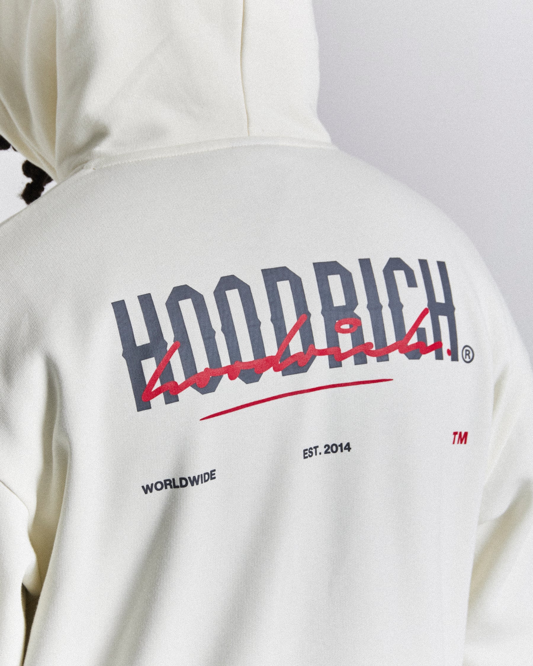 Fusion Zip Hoodie - Off White/Grey/Red