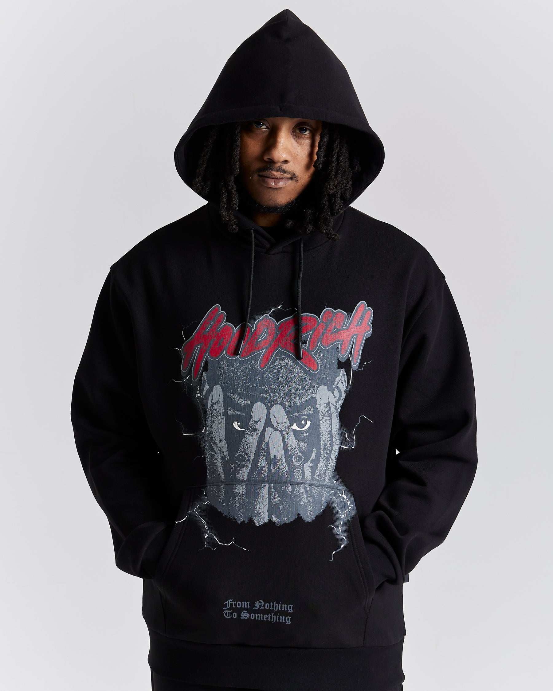 Inferno Oversized Hoodie - Black/Red