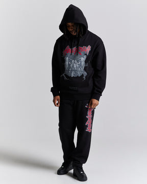 Inferno Oversized Joggers - Black/Red