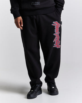 Inferno Oversized Joggers - Black/Red