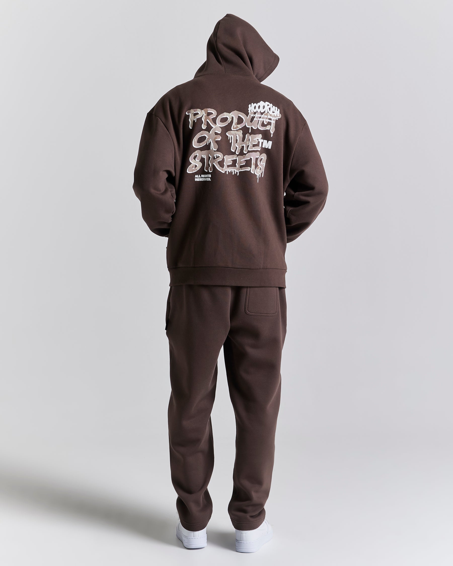 Radar Oversized Zip Hoodie - Brown/Camo